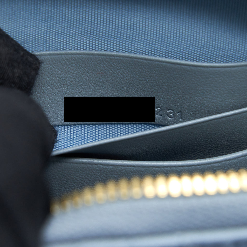 DIOR LADY DIOR TECH HOLDER LAMBSKIN BLUE
