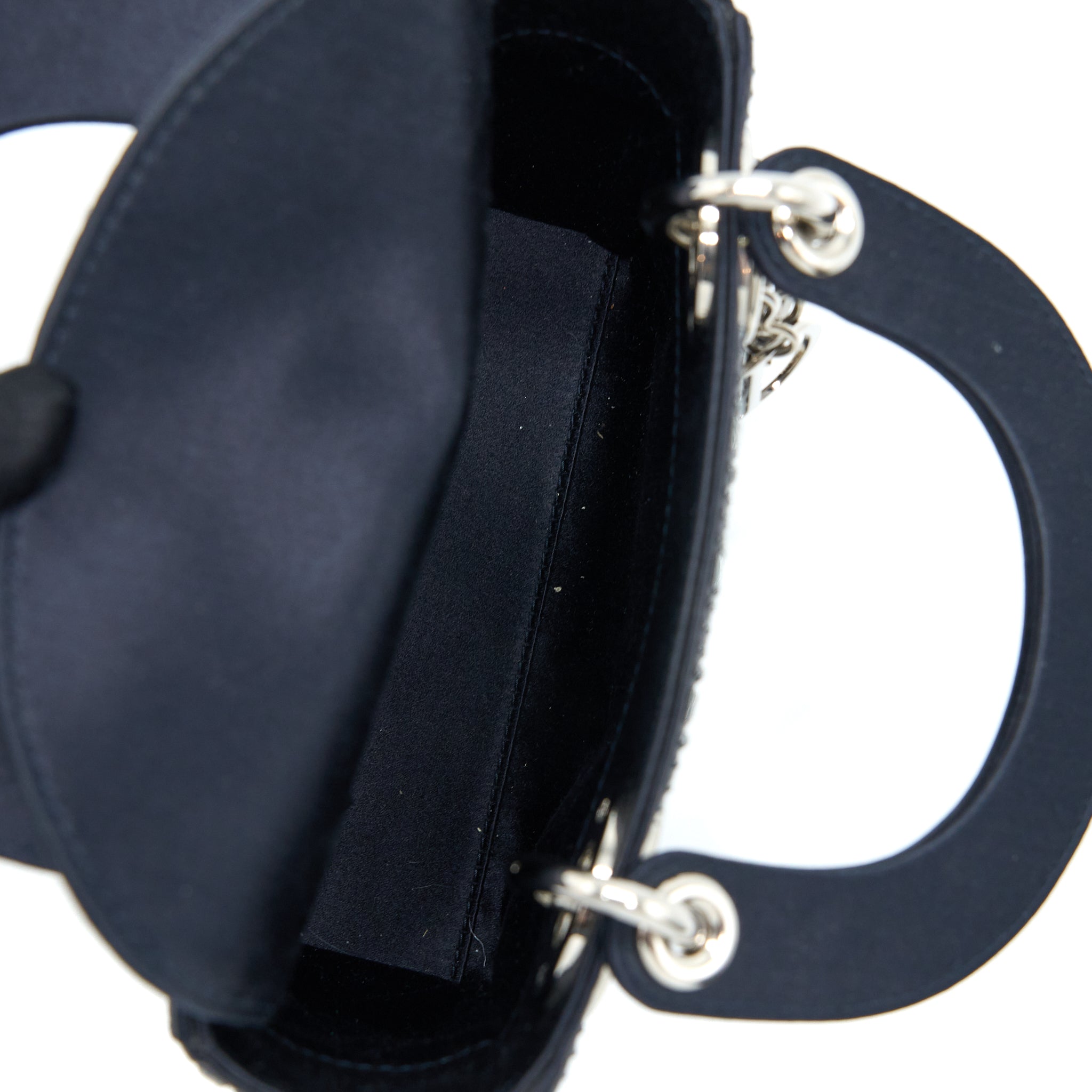 DIOR MINI LADY DIOR STAIN CRYSTAL CANNAGE DARK BLUE SHW