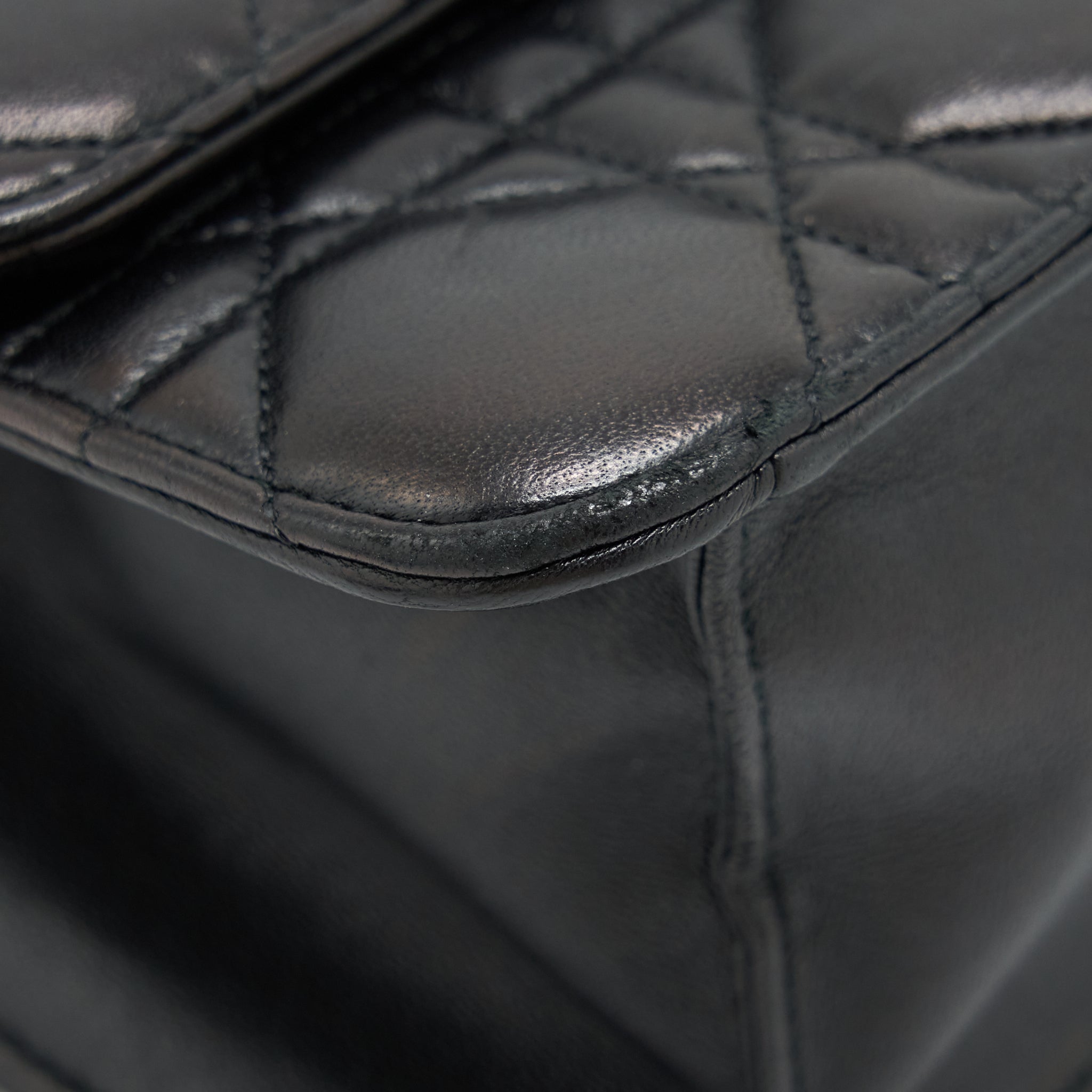 DIOR MISS DIOR MINI CROSSBODY CHAIN BAG LAMBSKIN BLACK LGHW
