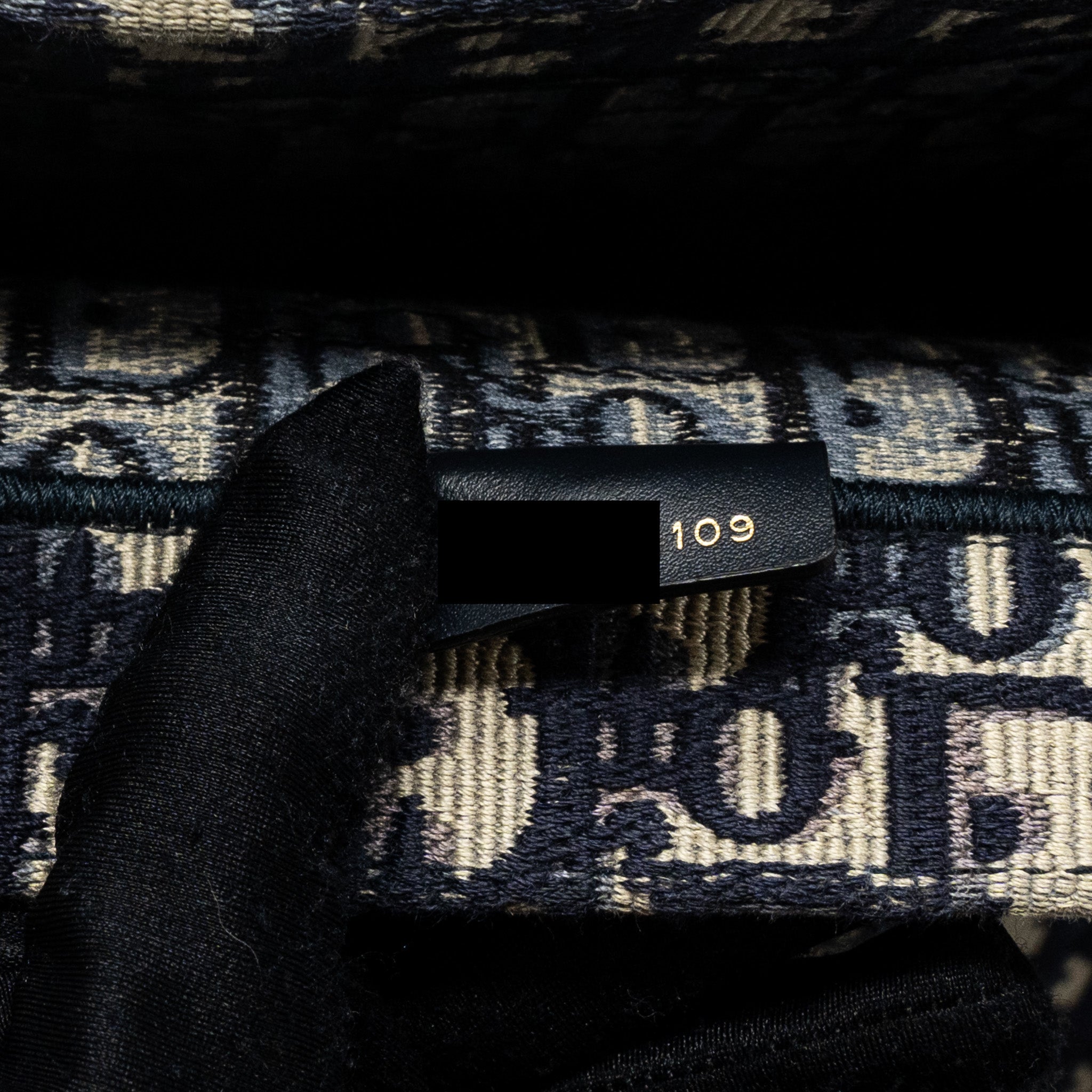 DIOR LARGE BOOK TOTE BLUE DIOR OBLIQUE EMBROIDERY