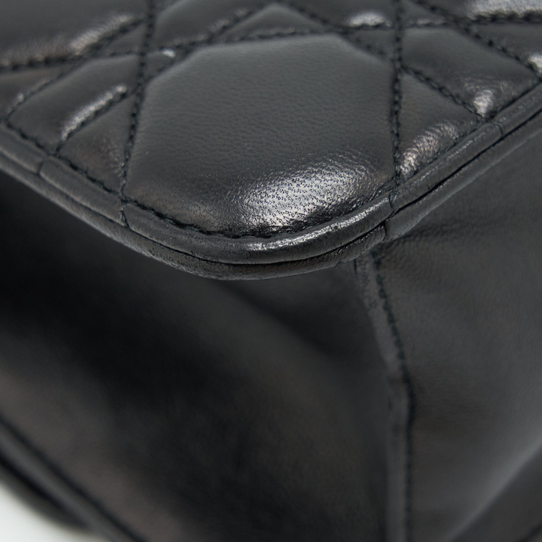 DIOR MISS DIOR MINI CROSSBODY CHAIN BAG LAMBSKIN BLACK LGHW