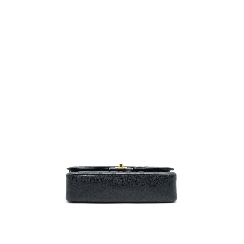 CHANEL CLASSIC DOUBLE FLAP MEDIUM 25CM CAVIAR BLACK GHW