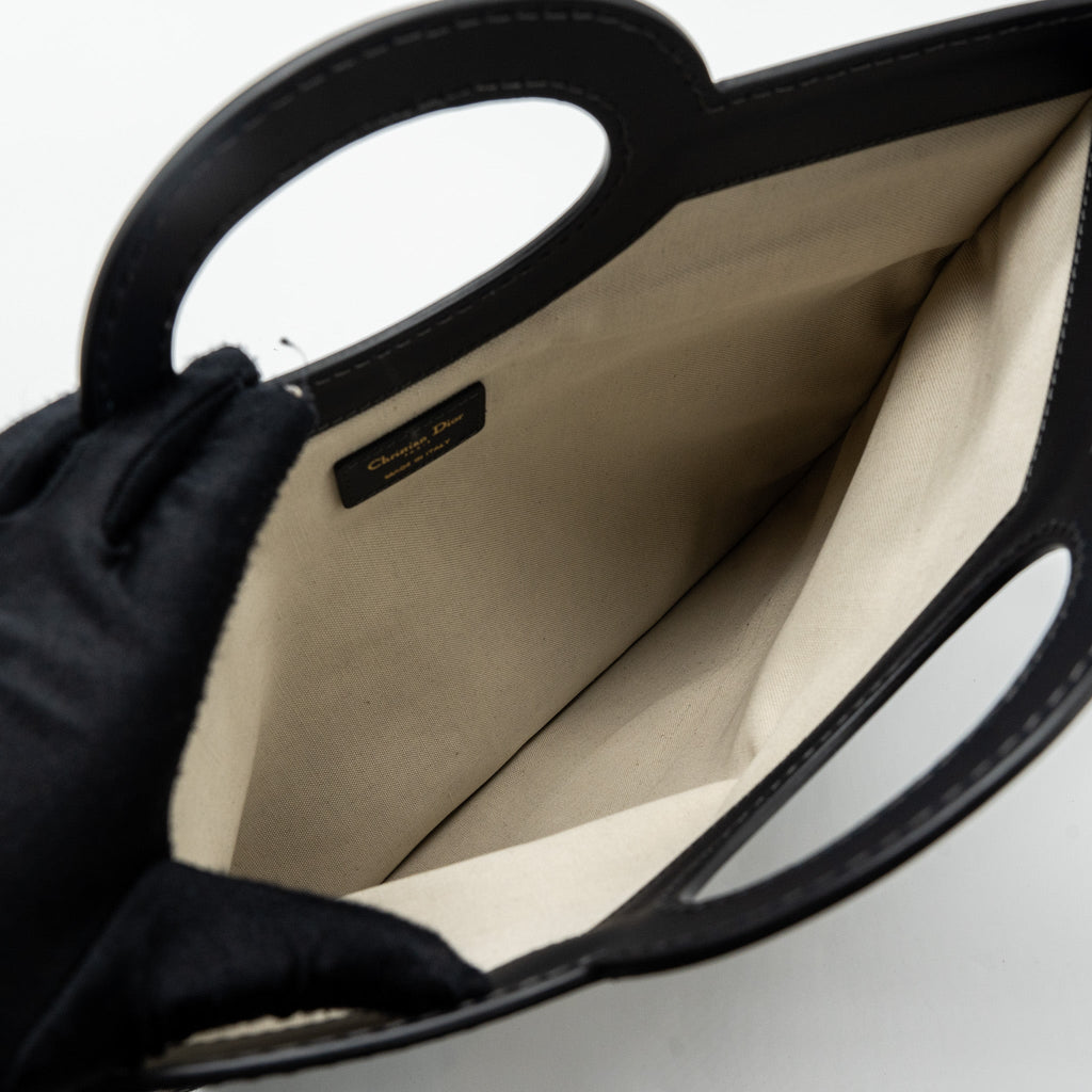 DIOR FOLDER CLUTCH BLUE DIOR OBLIQUE CANVAS/ LEATHER GHW