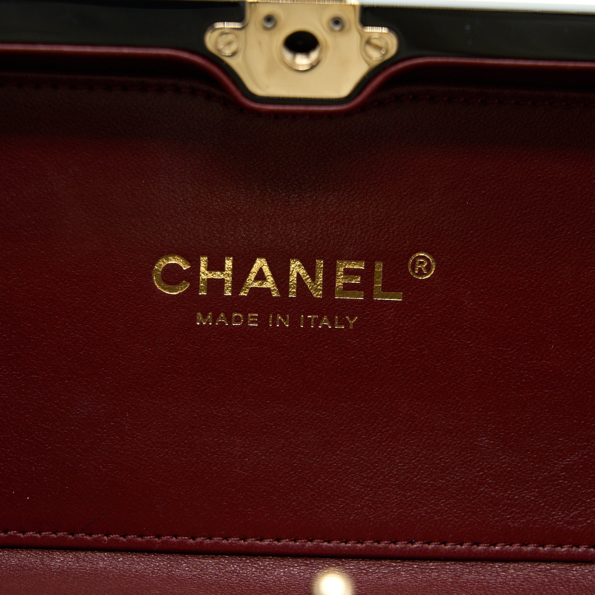 CHANEL VOTEZ COCO EVENING CLUTCH WITH CHAIN BLACK LGHW