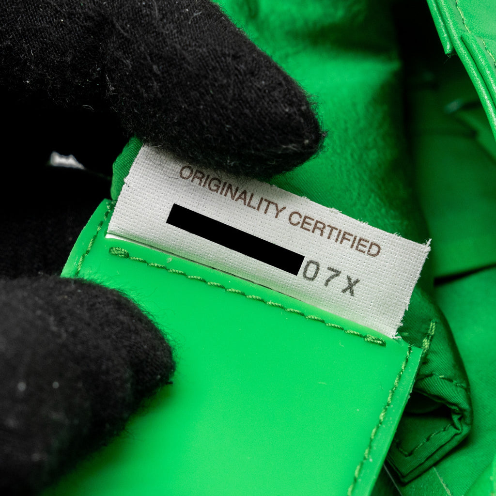 BOTTEGA VENETA INTRECCIO CASSETTE MINI BAG LAMBSKIN GREEN