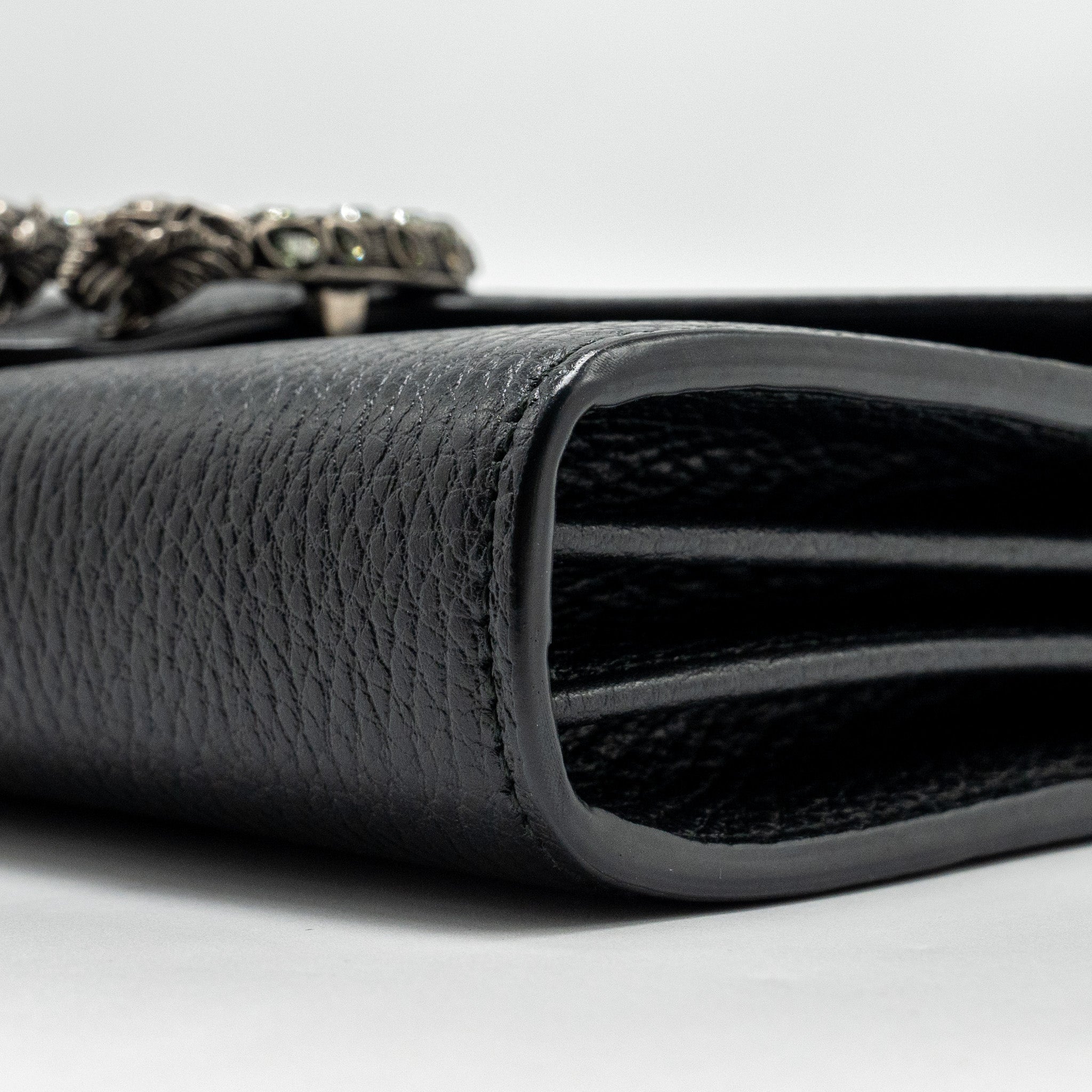 GUCCI DIONYSUS WALLET ON CHAIN CALFSKIN BLACK SHW