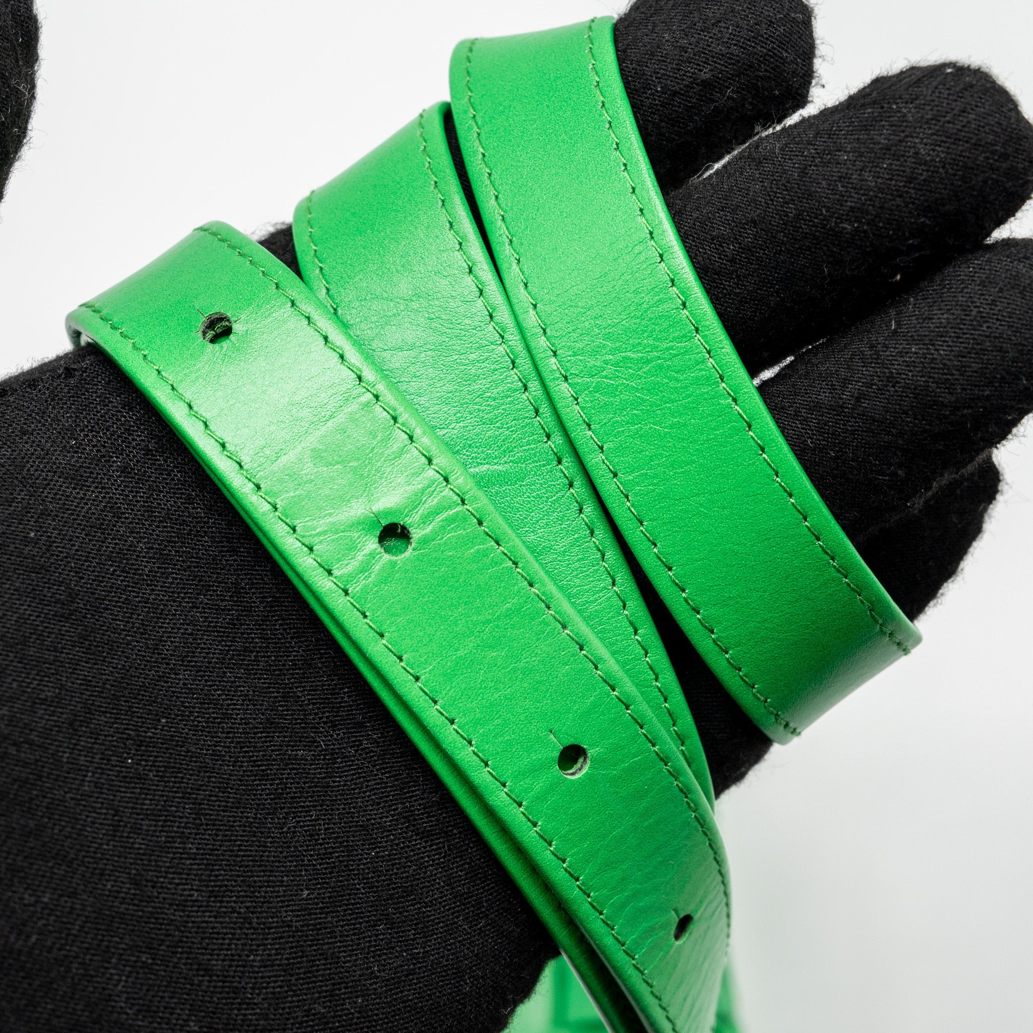 BOTTEGA VENETA INTRECCIO CASSETTE MINI BAG LAMBSKIN GREEN