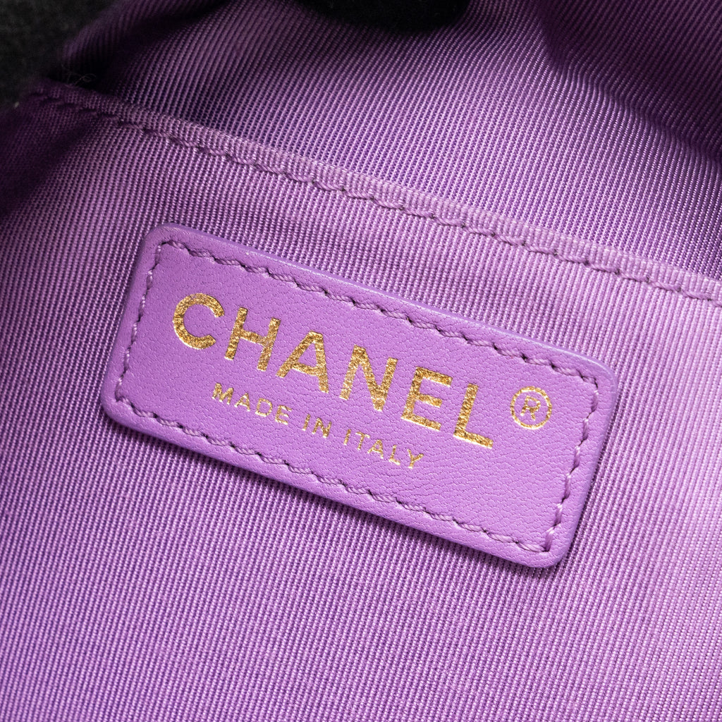 CHANEL BELT BAG LAMBSKIN PURPLE LGHW