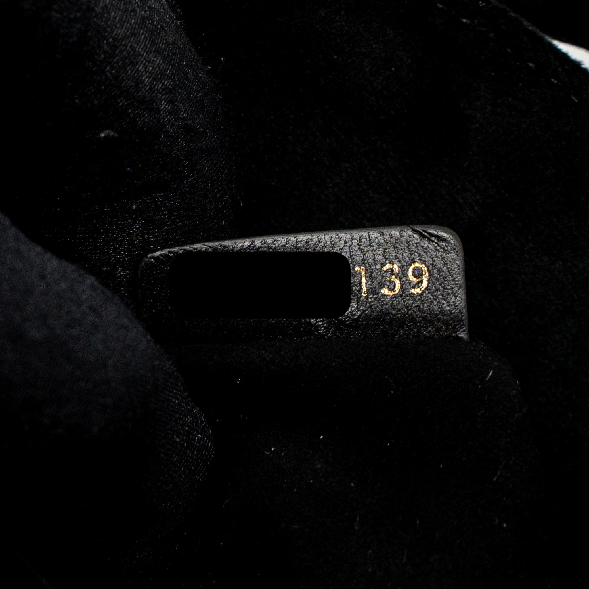 DIOR MINI LADY DIOR VELVET BLACK LGHW