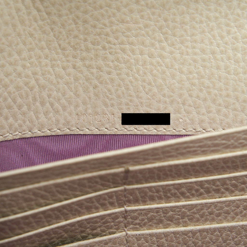 GUCCI DIONYSUS CHAIN WALLET CALFSKIN CREAM SHW
