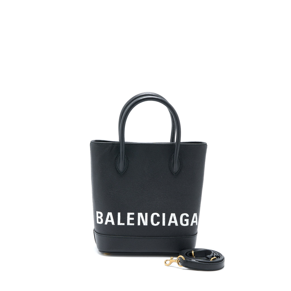 BALENCIAGA TOTE BAG CALFSKIN BLACK GHW