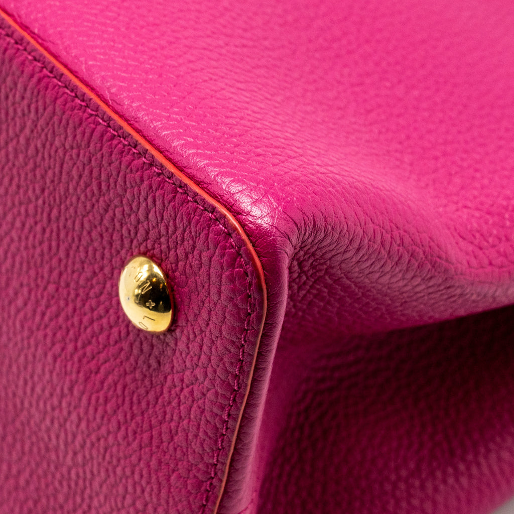 LOUIS VUITTON CAPUCINES GM TAURILLON PINK GHW