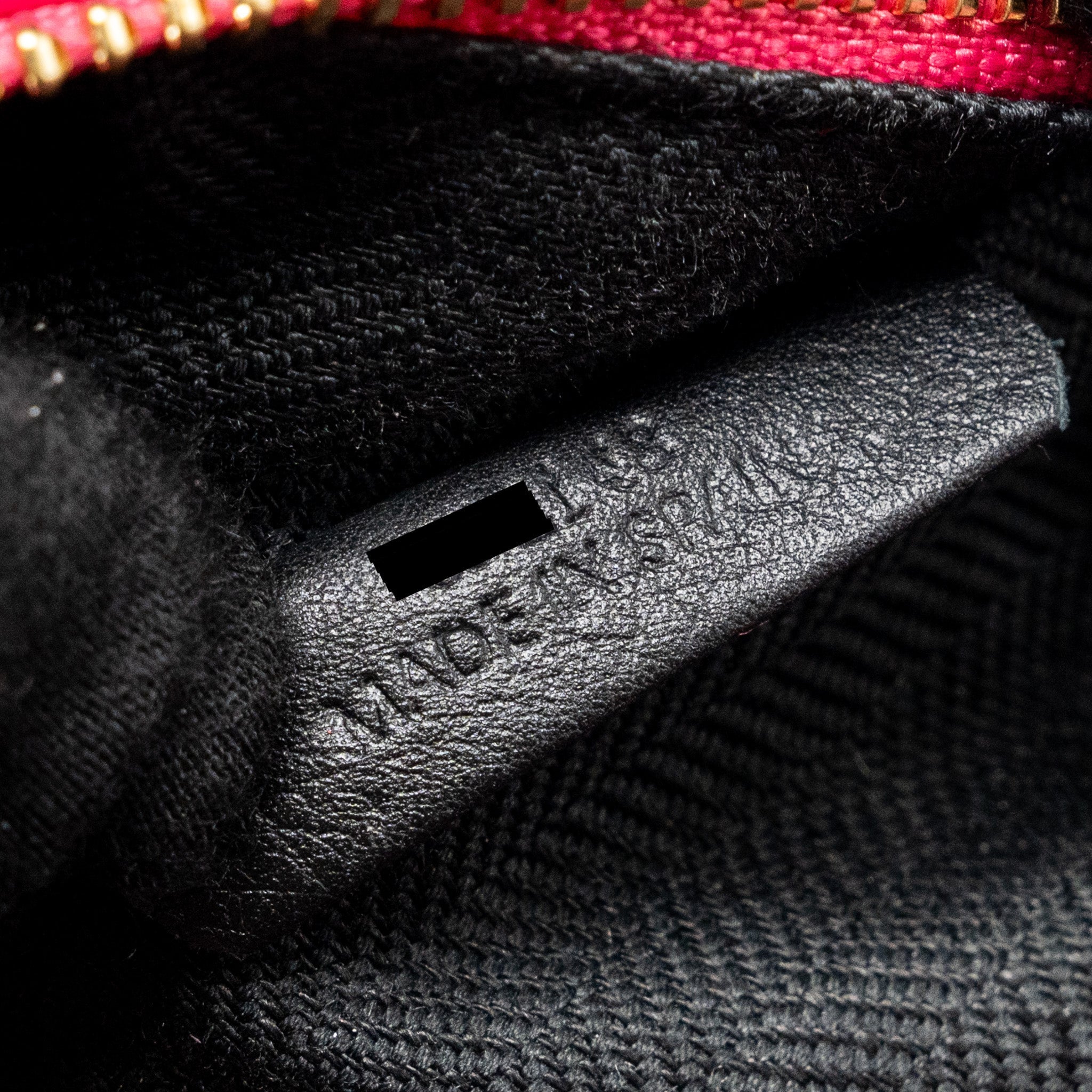 LOEWE SMALL CUBI BAG ANAGRAM JACQUARD/CALFSKIN PINK/ BLACK GHW
