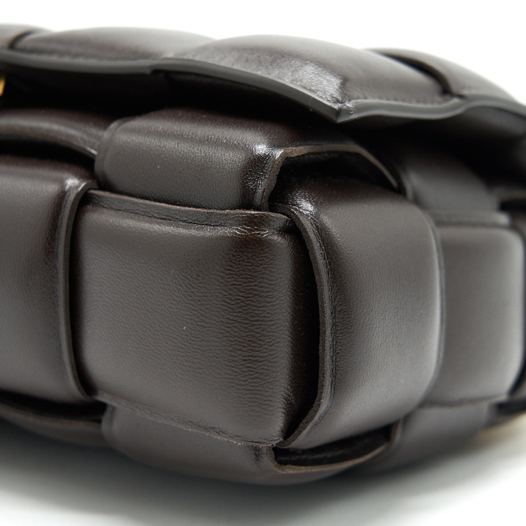 BOTTEGA VENETA CASSETTE BAG WITH CHAIN BROWN GHW