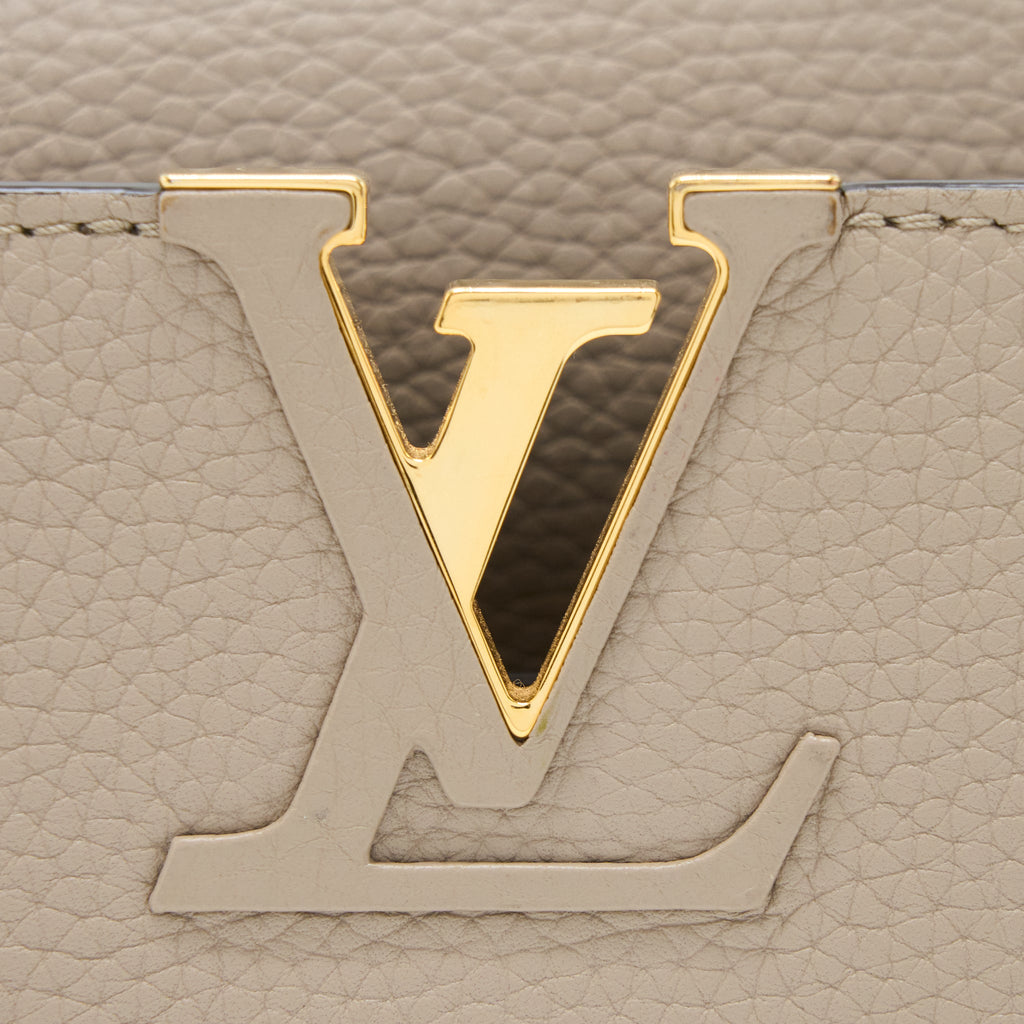 LOUIS VUITTON CAPUCINE MM TAURILLON GALET GHW