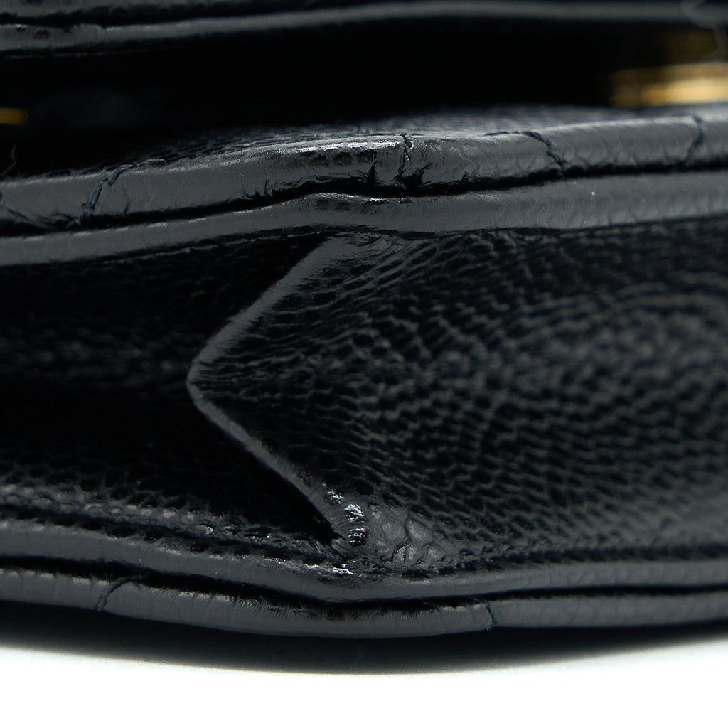CHANEL CLASSIC WALLET ON CHAIN CAVIAR BLACK GHW (MICROCHIP)