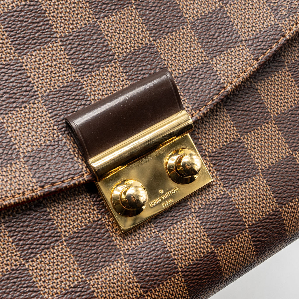 LOUIS VUITTON CROISETTE DAMIER EBENE CANVAS GHW