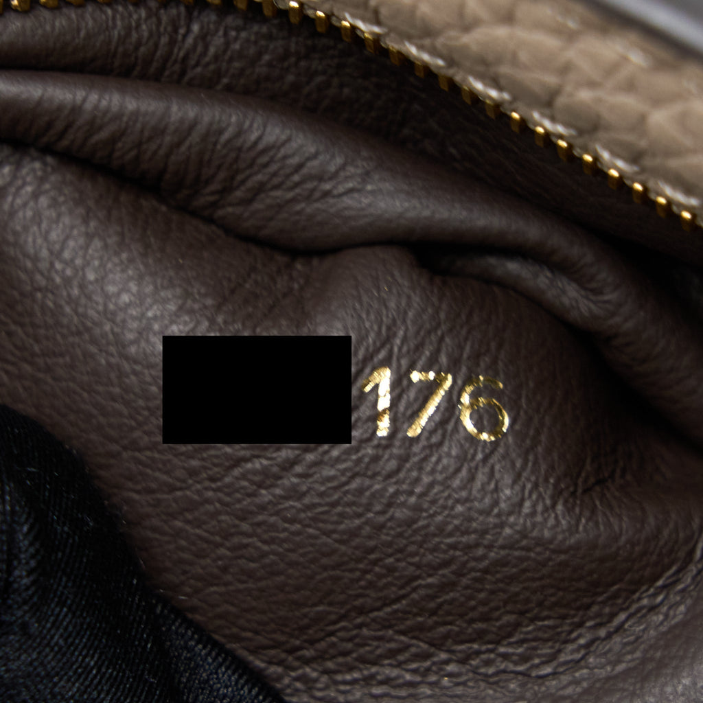 LOUIS VUITTON CAPUCINE MM TAURILLON GALET GHW