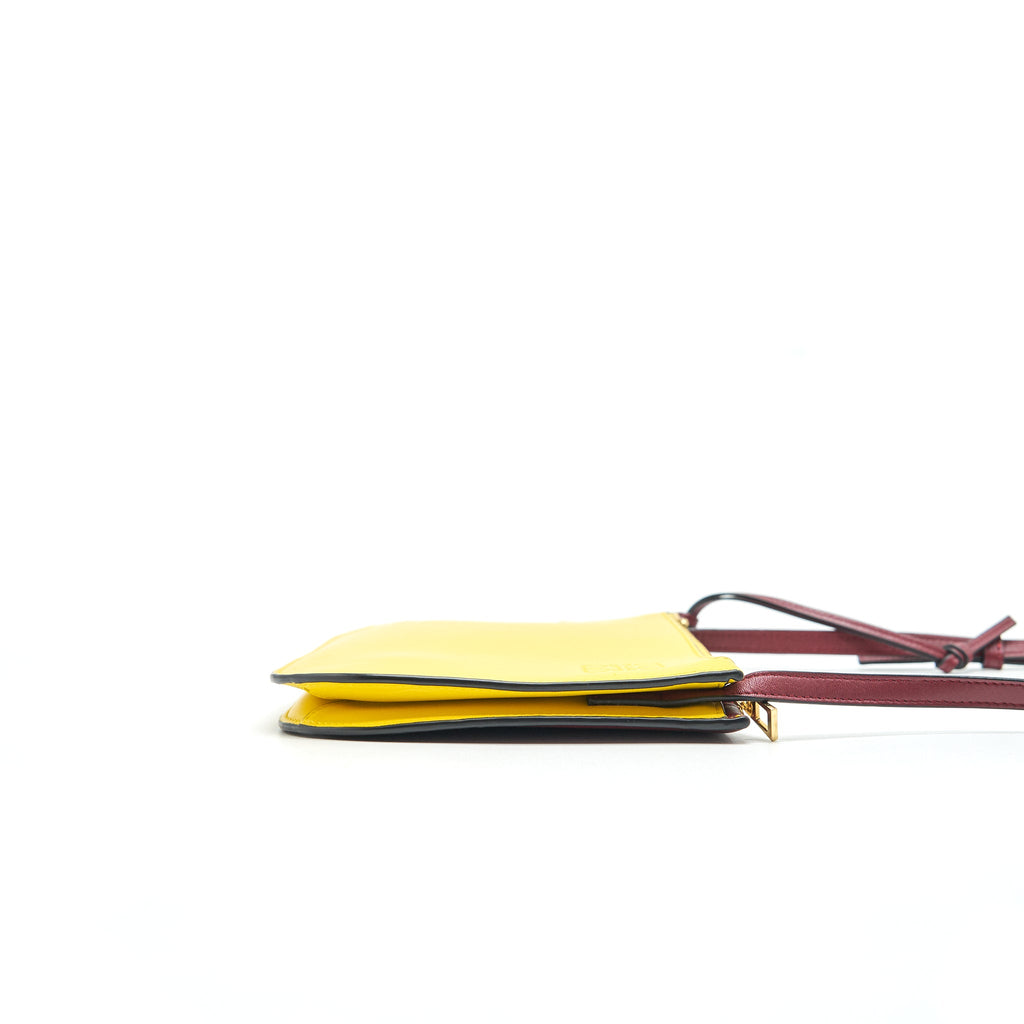 LOEWE GATE DOUBLE ZIP POUCH IN CALFSKIN