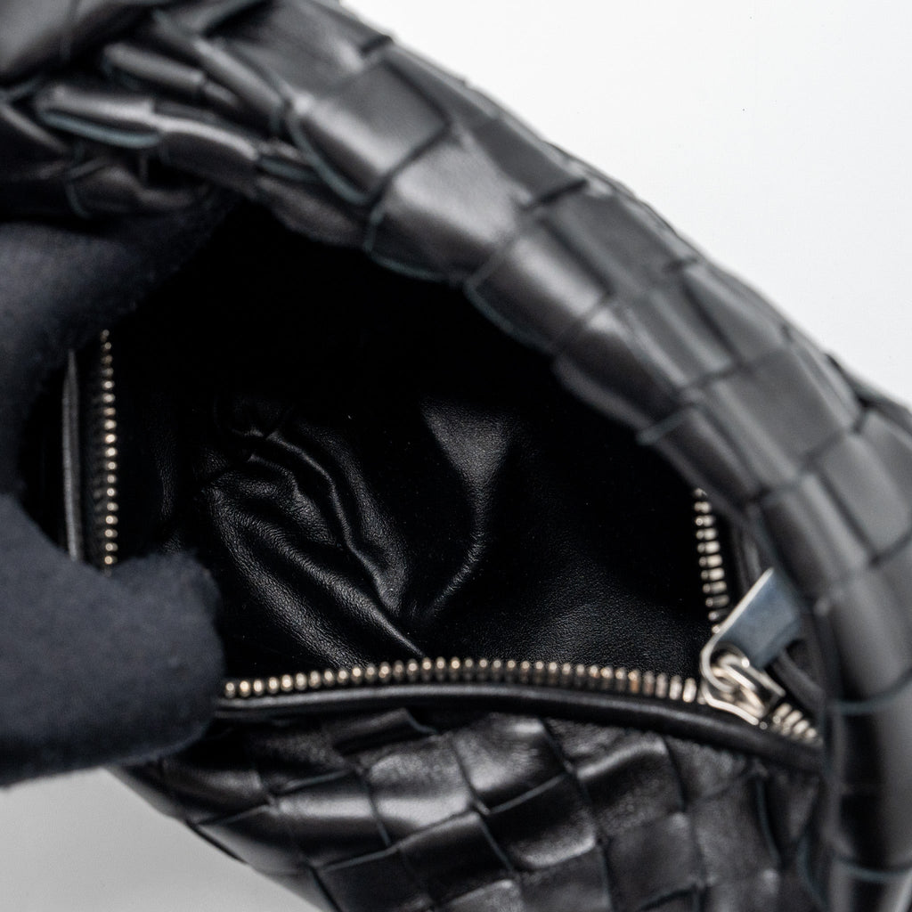 BOTTEGA VENETA MINI JODIE LAMBSKIN BLACK SHW