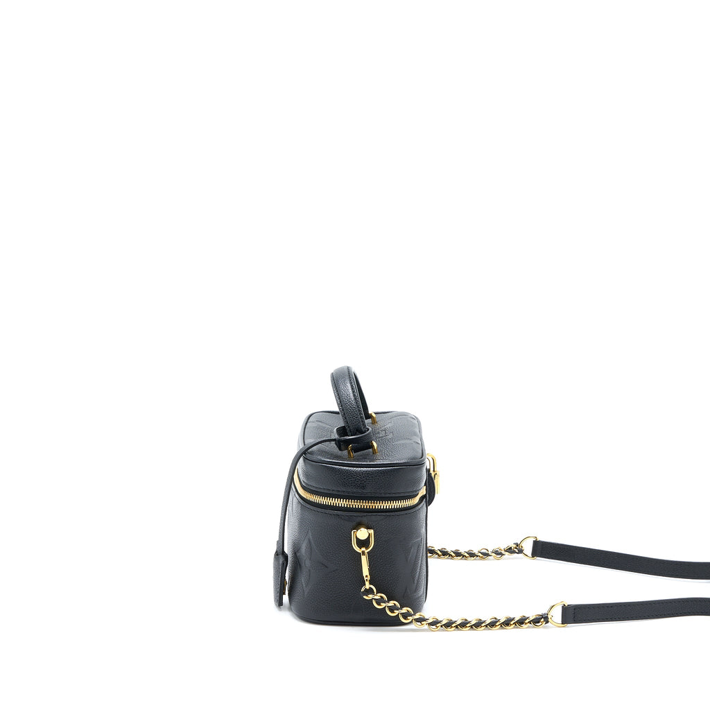 LOUIS VUITTON VANITY PM MONOGRAM EMPREINTE CALFSKIN BLACK GHW