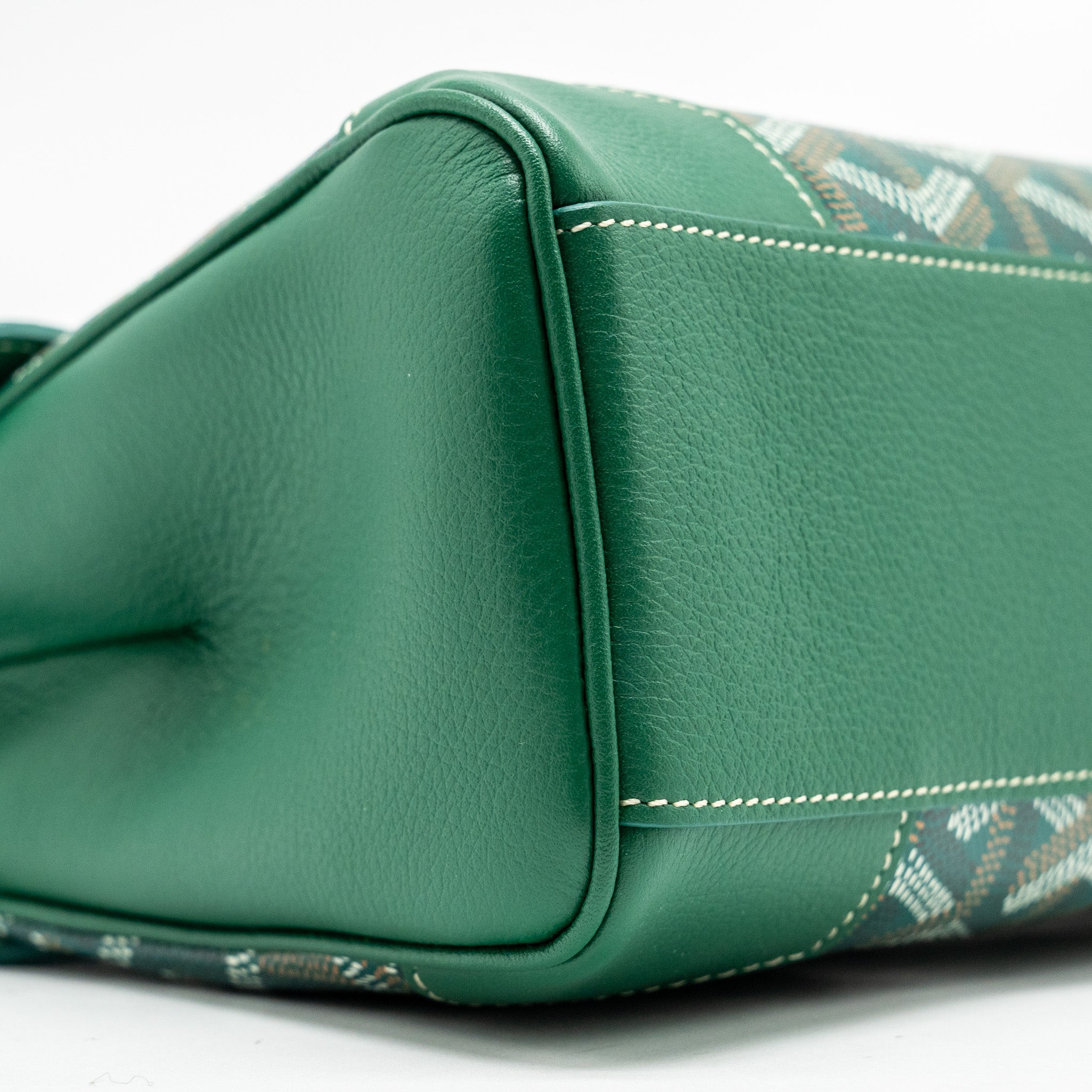 GOYARD MINI SAIGON BAG GOYARDLINE CANVAS/CALFSKIN GREEN SHW