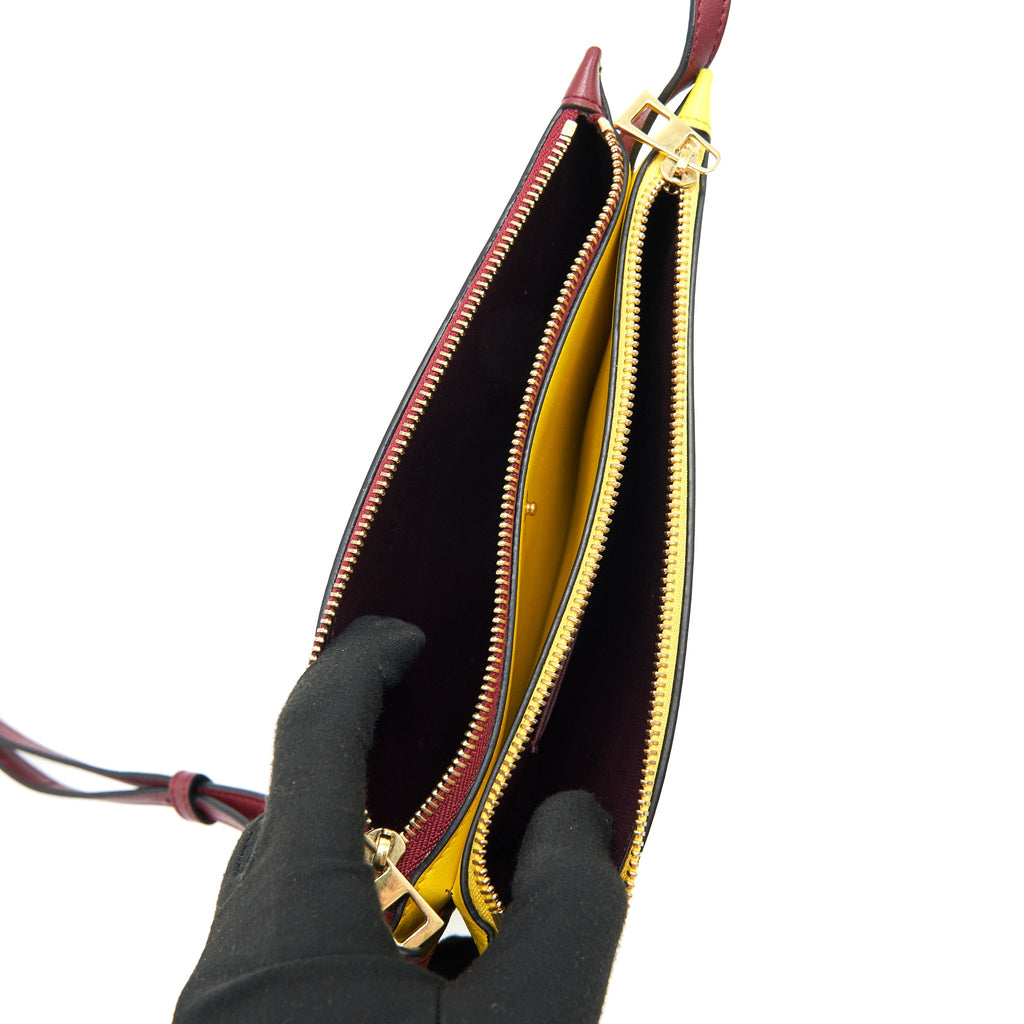 LOEWE GATE DOUBLE ZIP POUCH IN CALFSKIN