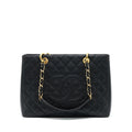 CHANEL GRAND SHOPPING TOTE BAG CAVIAR BLACK GHW