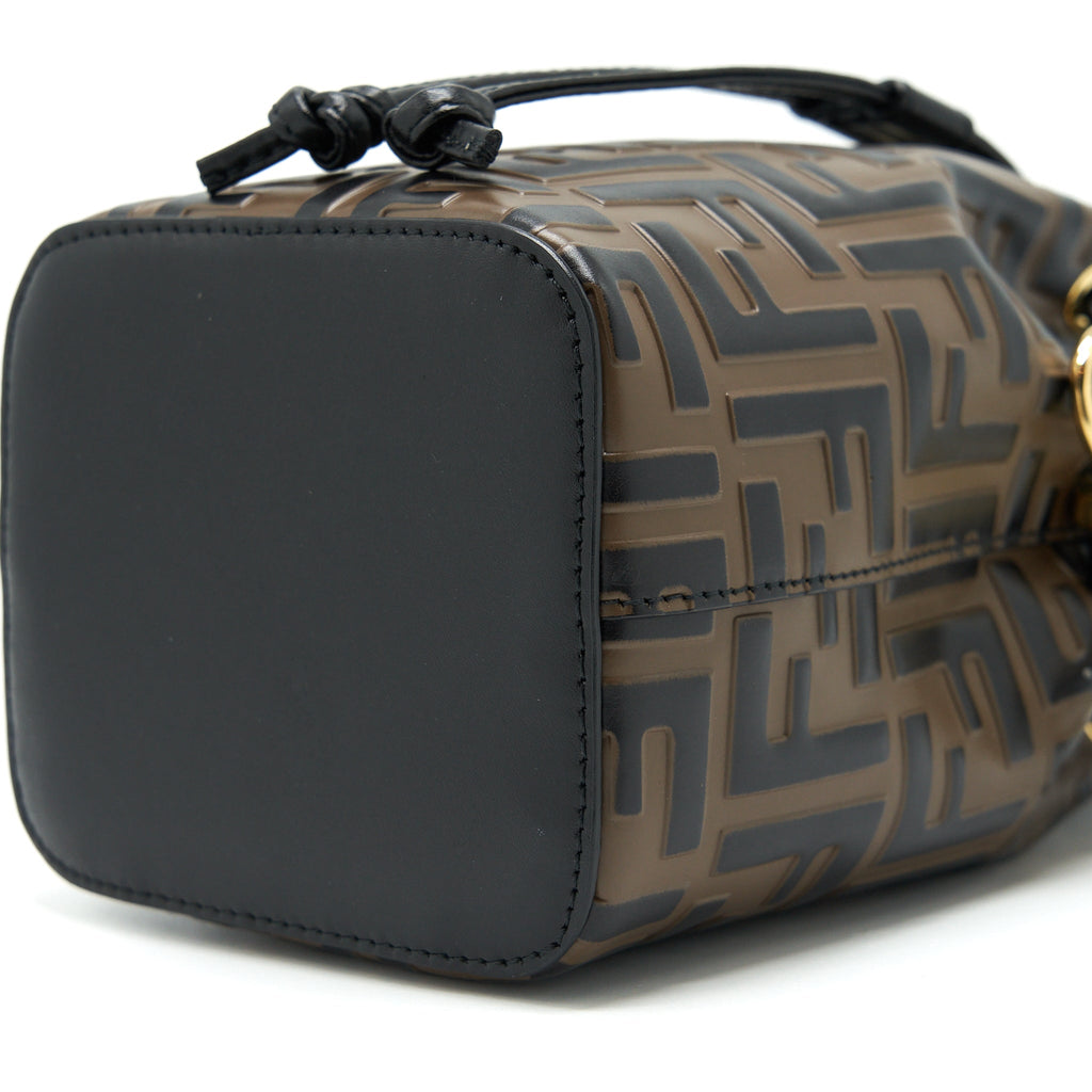 FENDI MON TRESOR MINI BUCKET BROWN GHW
