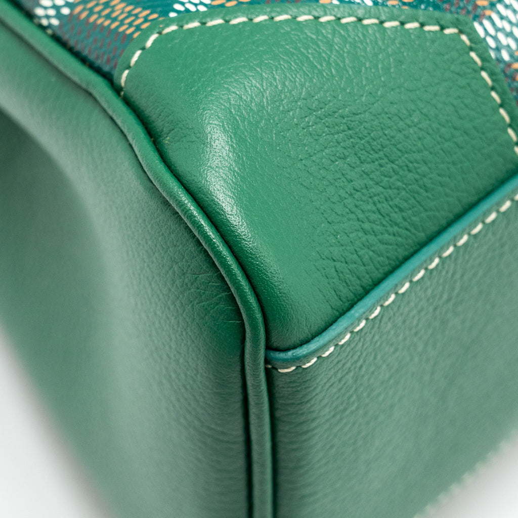 GOYARD MINI SAIGON BAG GOYARDLINE CANVAS/CALFSKIN GREEN SHW