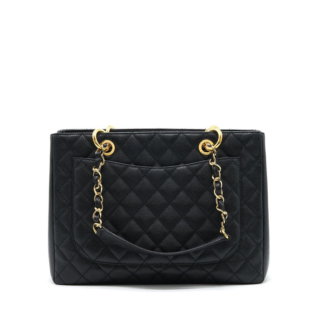 CHANEL GRAND SHOPPING TOTE BAG CAVIAR BLACK GHW