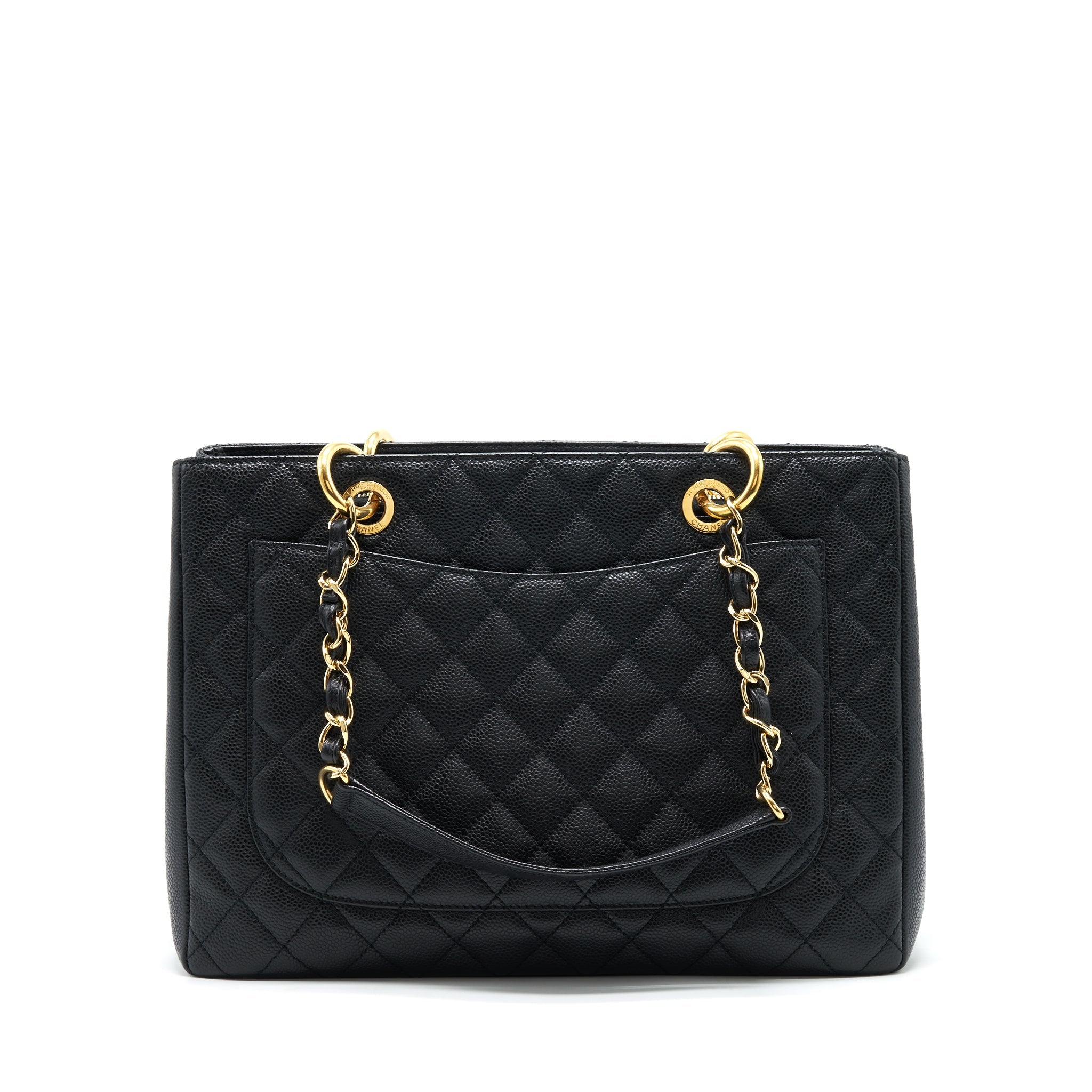 CHANEL GRAND SHOPPING TOTE BAG CAVIAR BLACK GHW