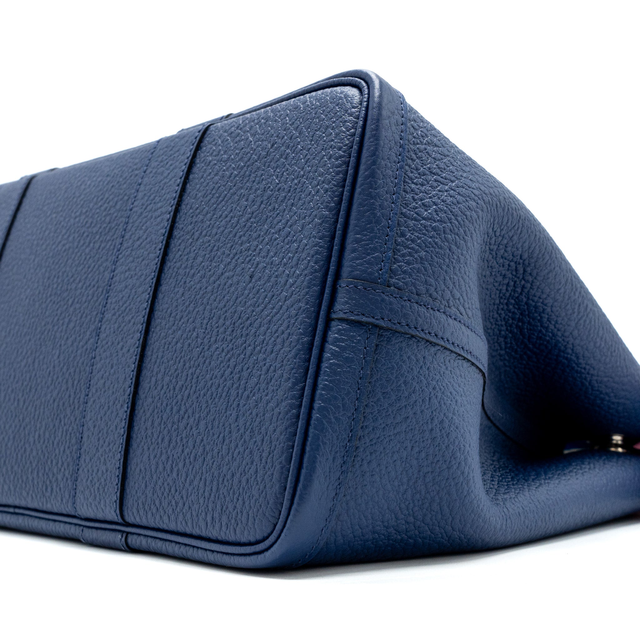 HERMES GARDEN POUCH 36 COUNTRY/SOIE TECH BLUE SAPHIR/PINK/BLUE AZTEQUE