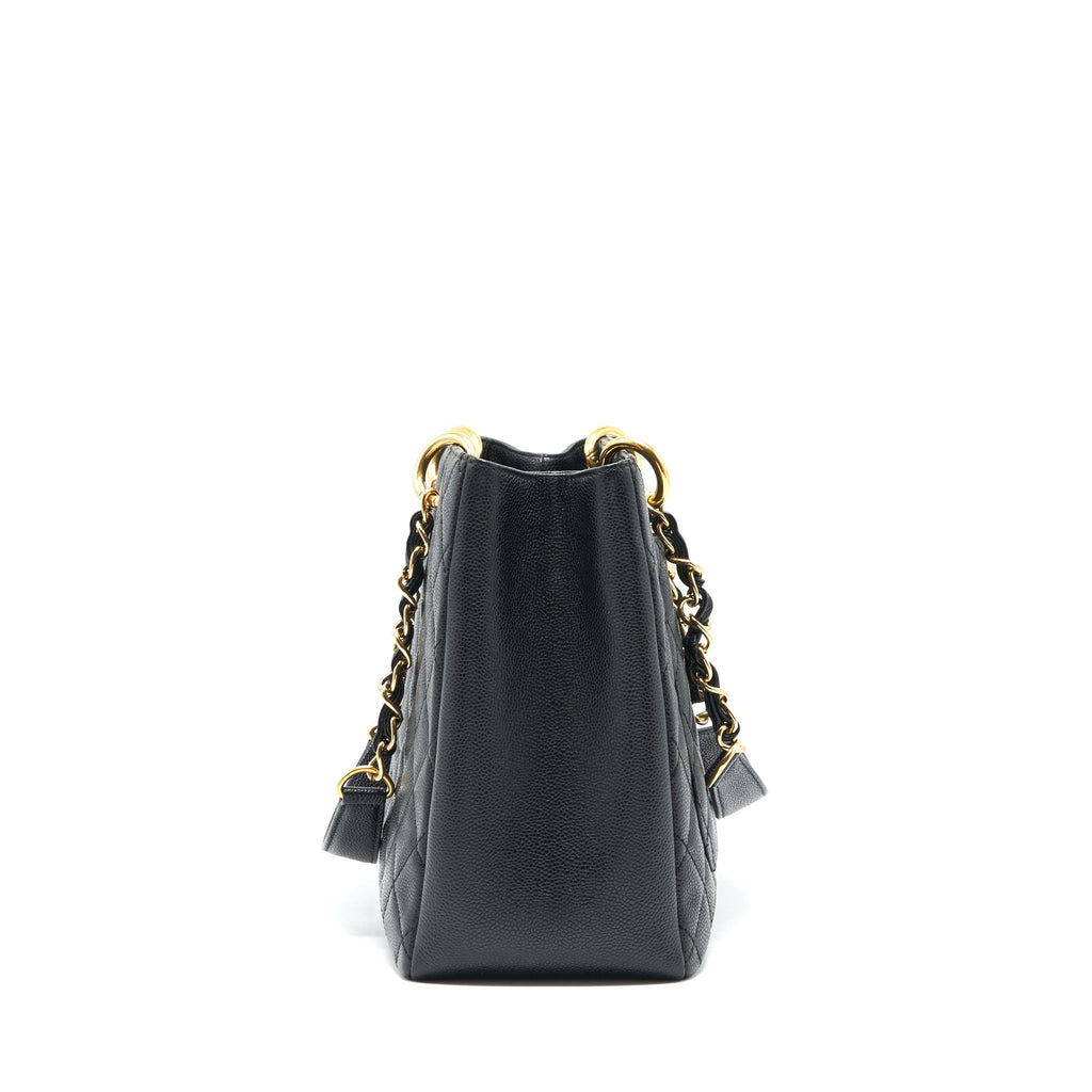 CHANEL GRAND SHOPPING TOTE BAG CAVIAR BLACK GHW