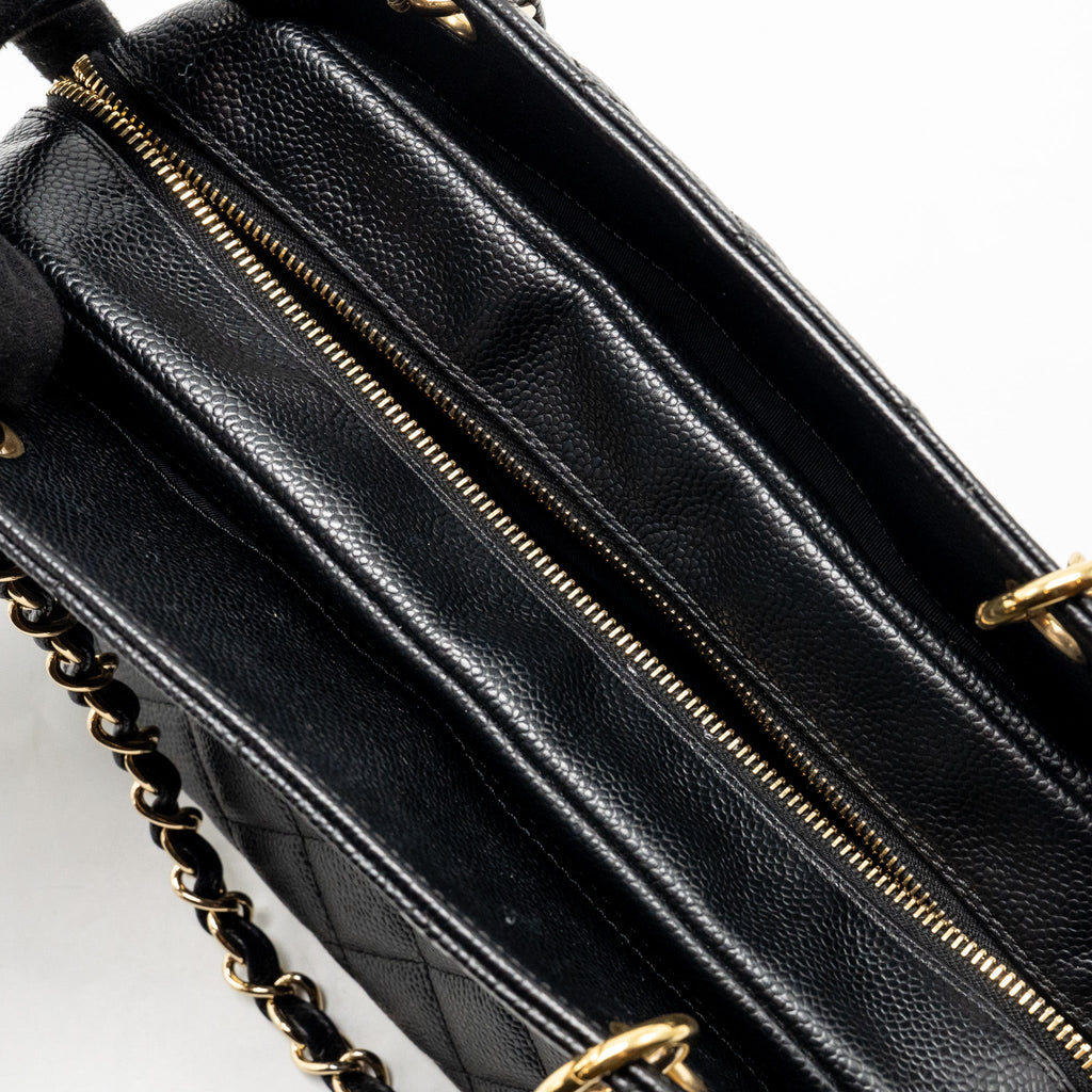 CHANEL PETITE TIMELESS TOTE CAVIAR BLACK GHW