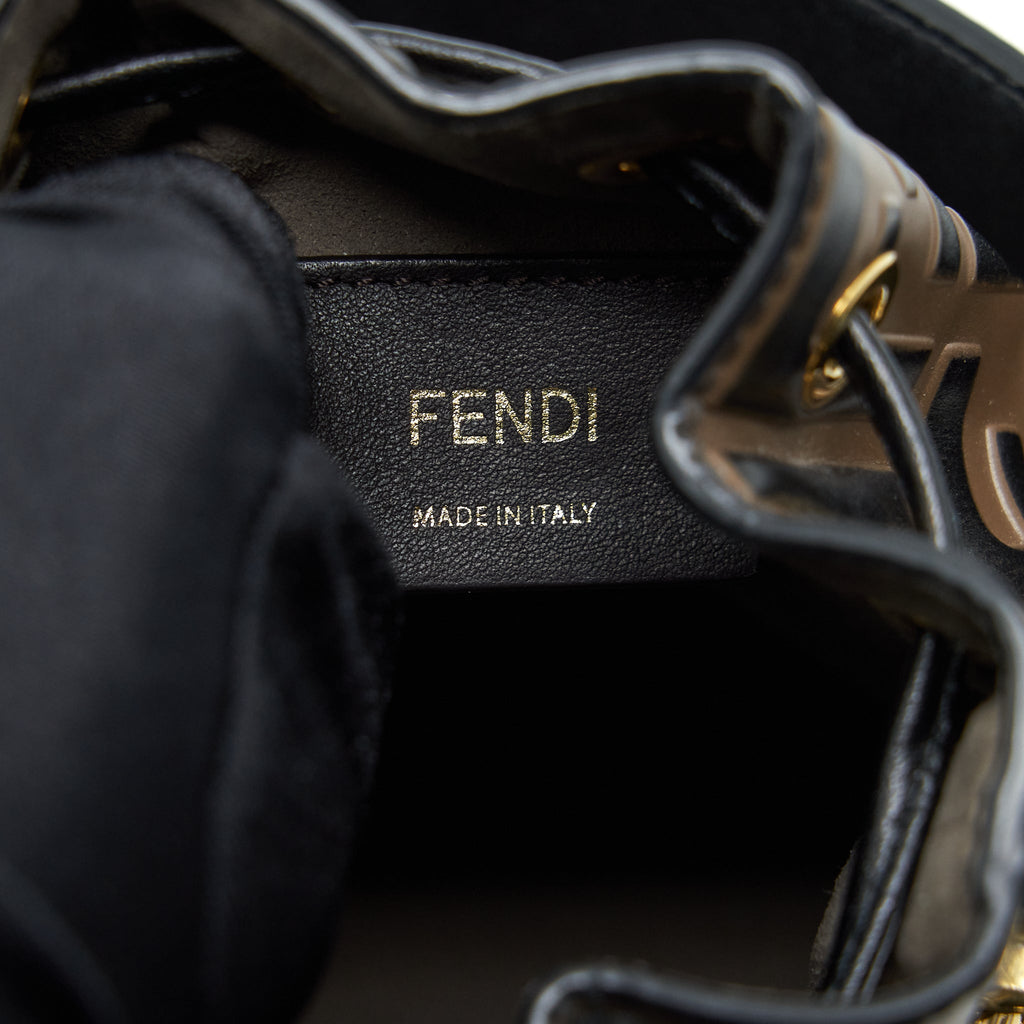 FENDI MON TRESOR MINI BUCKET BROWN GHW