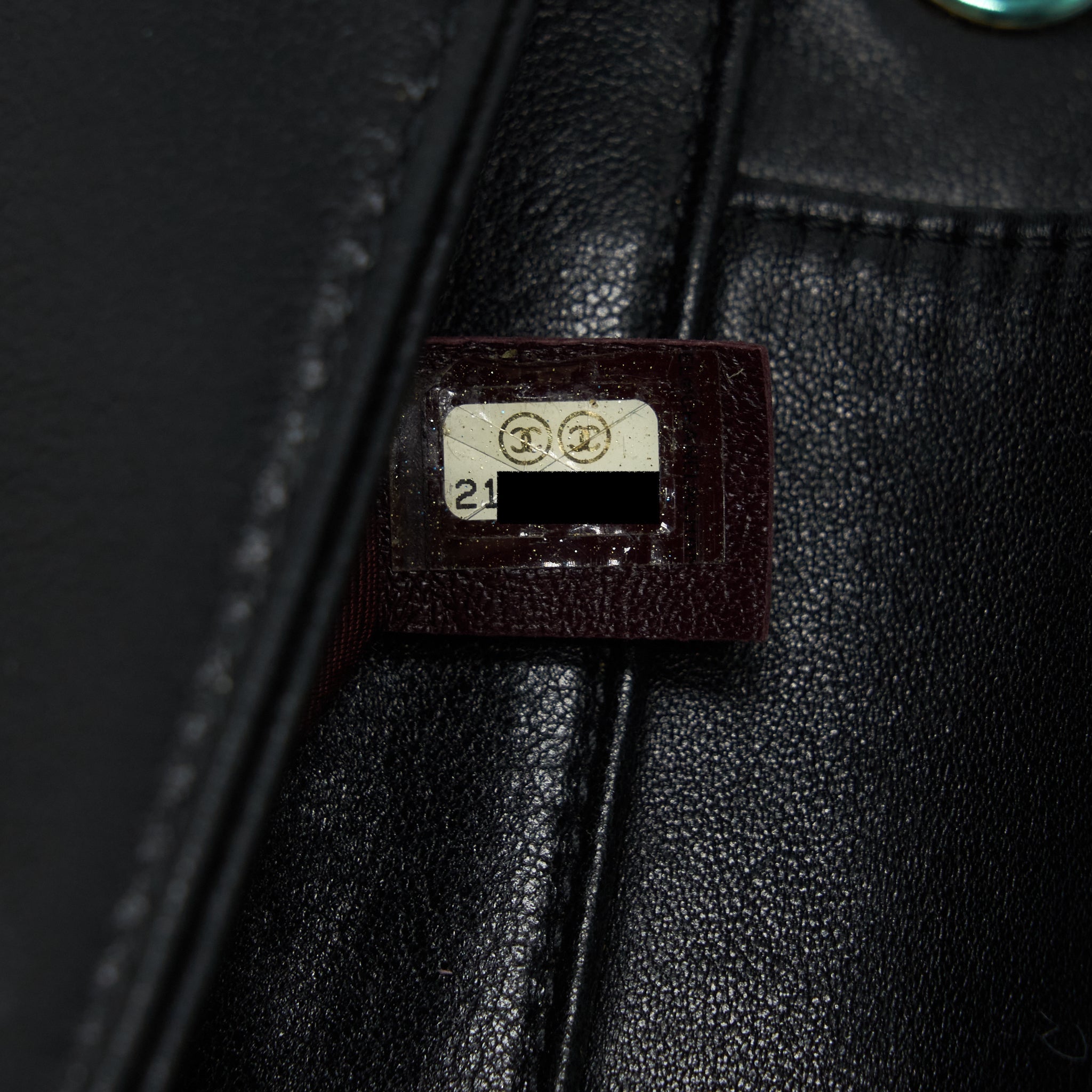 CHANEL CC LOGO FLAP BAG LAMBSKIN BLACK GHW