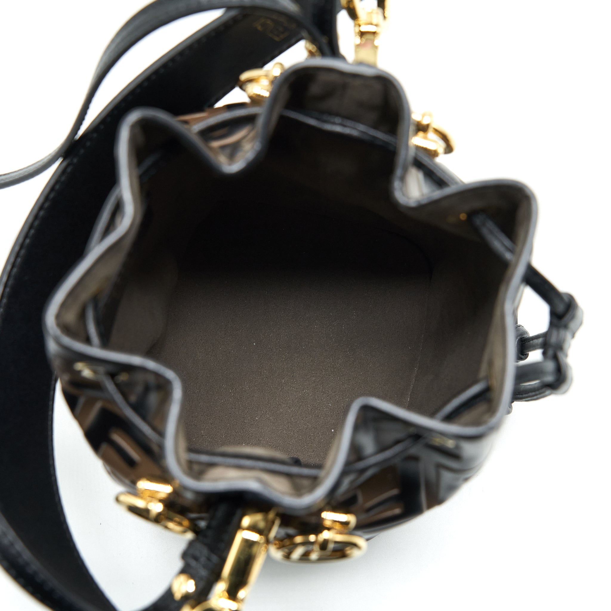 FENDI MON TRESOR MINI BUCKET BROWN GHW