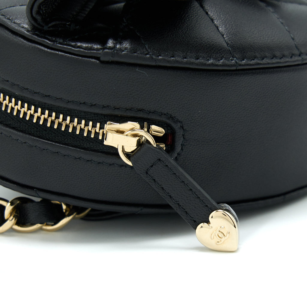 CHANEL 22S HEART BELT BAG LAMBSKIN BLACK LGHW