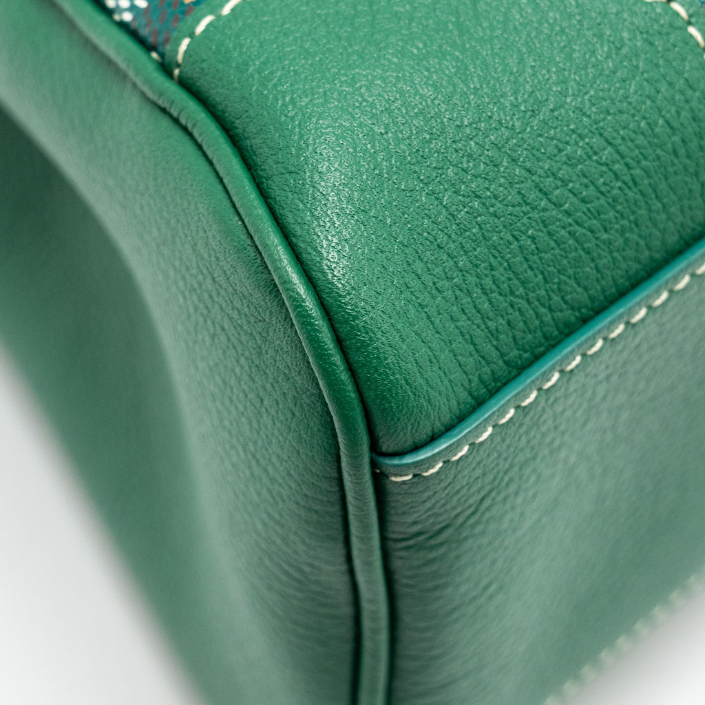 GOYARD MINI SAIGON BAG GOYARDLINE CANVAS/CALFSKIN GREEN SHW