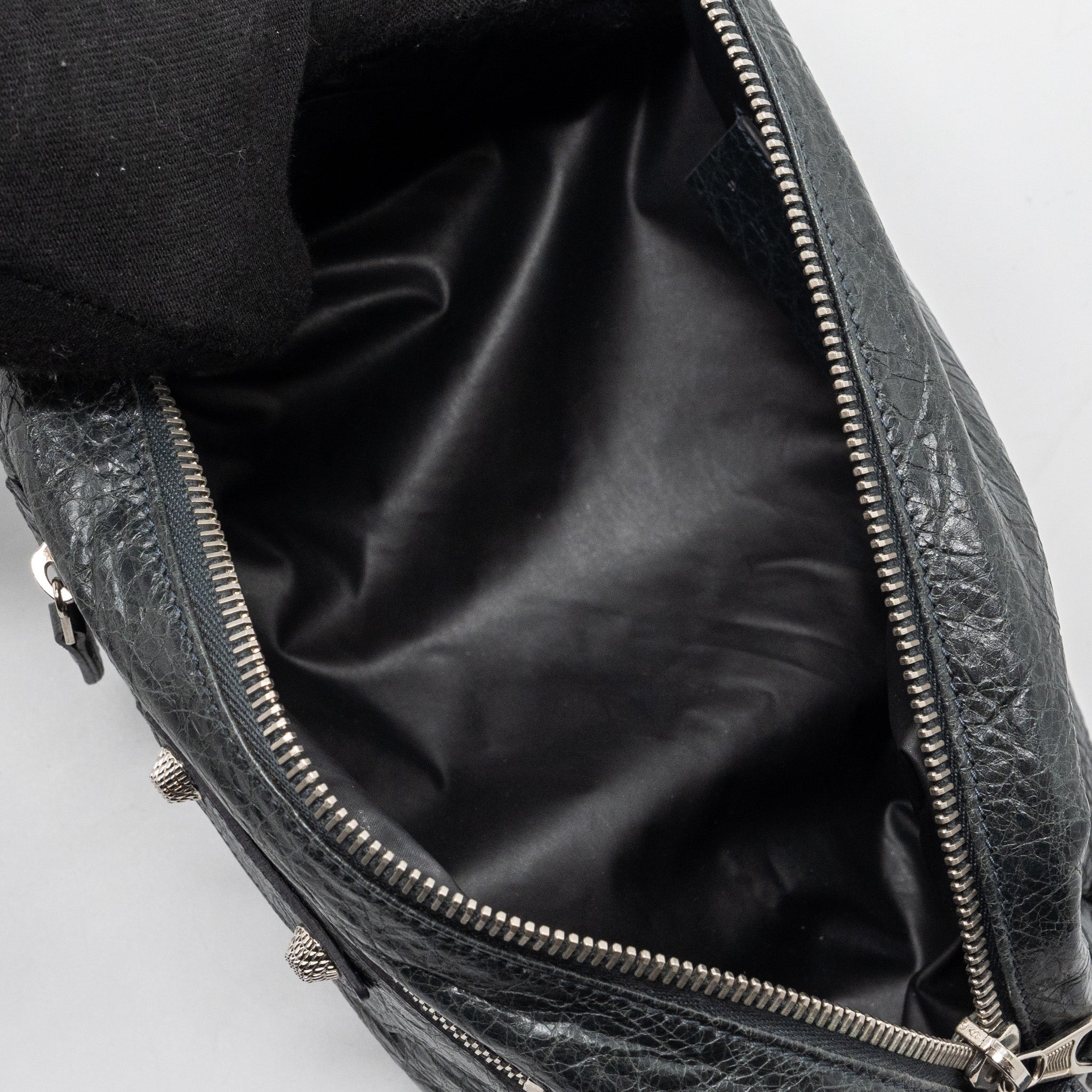 BALENCIAGA MINI CITY CROSSBODY CHAIN BAG LEATHER GREY SHW