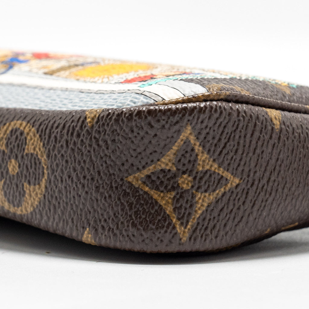 LOUIS VUITTON MINI POCHETTE HOLIDAY LIMITED PRINT MONOGRAM CANVAS GHW