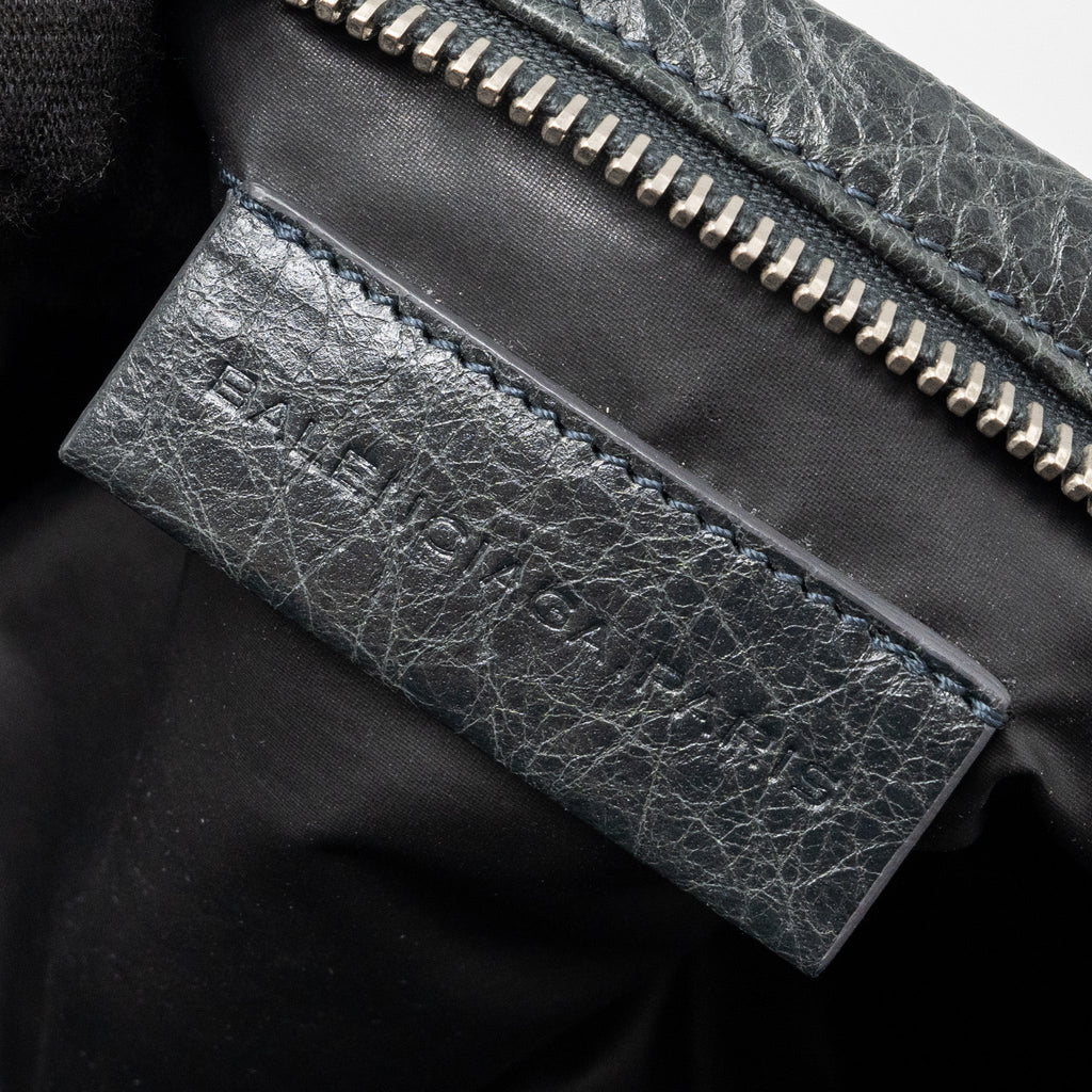 BALENCIAGA MINI CITY CROSSBODY CHAIN BAG LEATHER GREY SHW