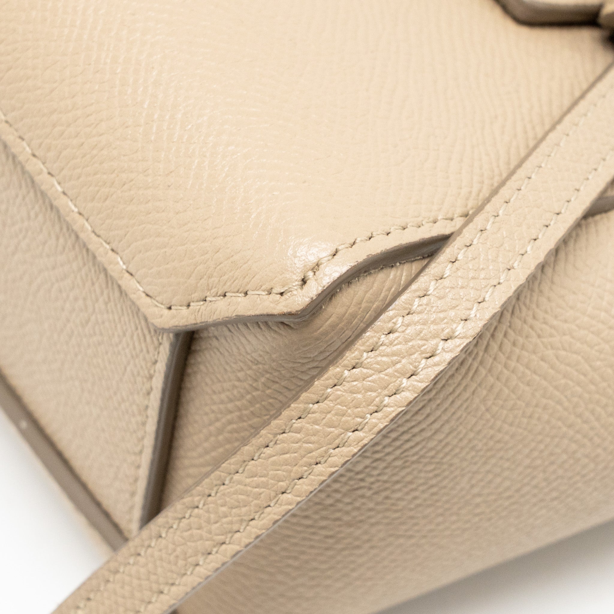 CELINE PICO BELT BAG GRAINED CALFSKIN BEIGE GHW