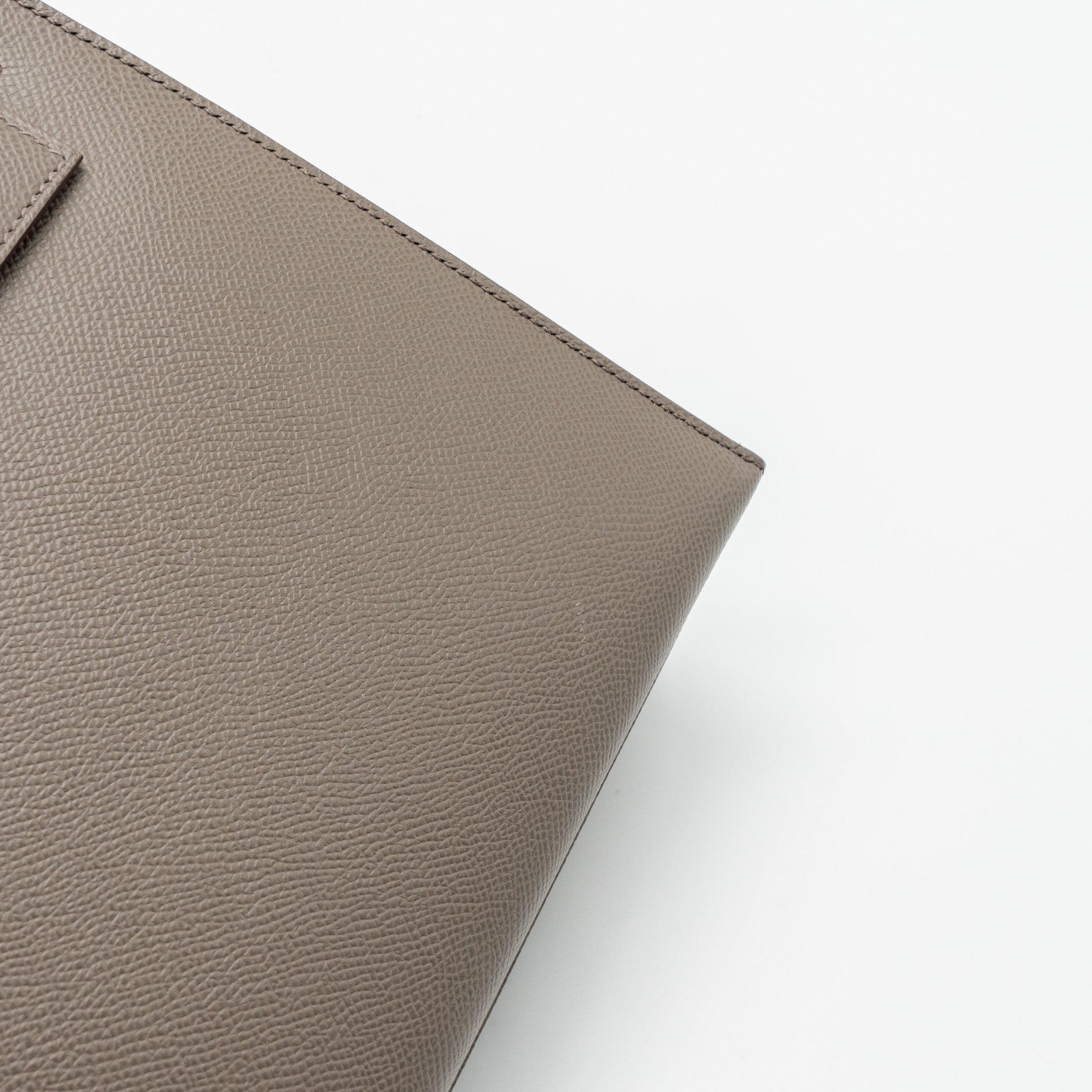 HERMES KELLY28 SELLIER EPSOM GRIS ETAIN GHW