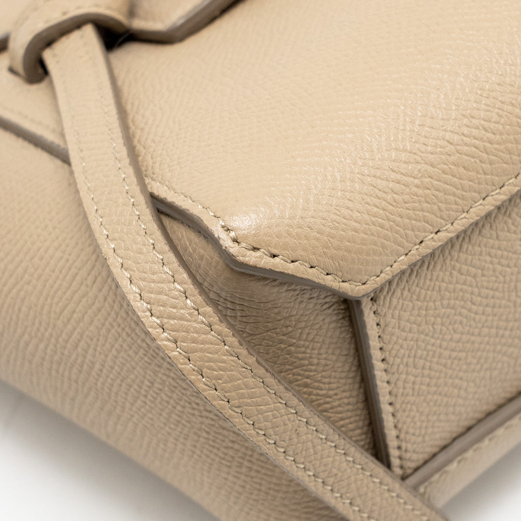 CELINE PICO BELT BAG GRAINED CALFSKIN BEIGE GHW