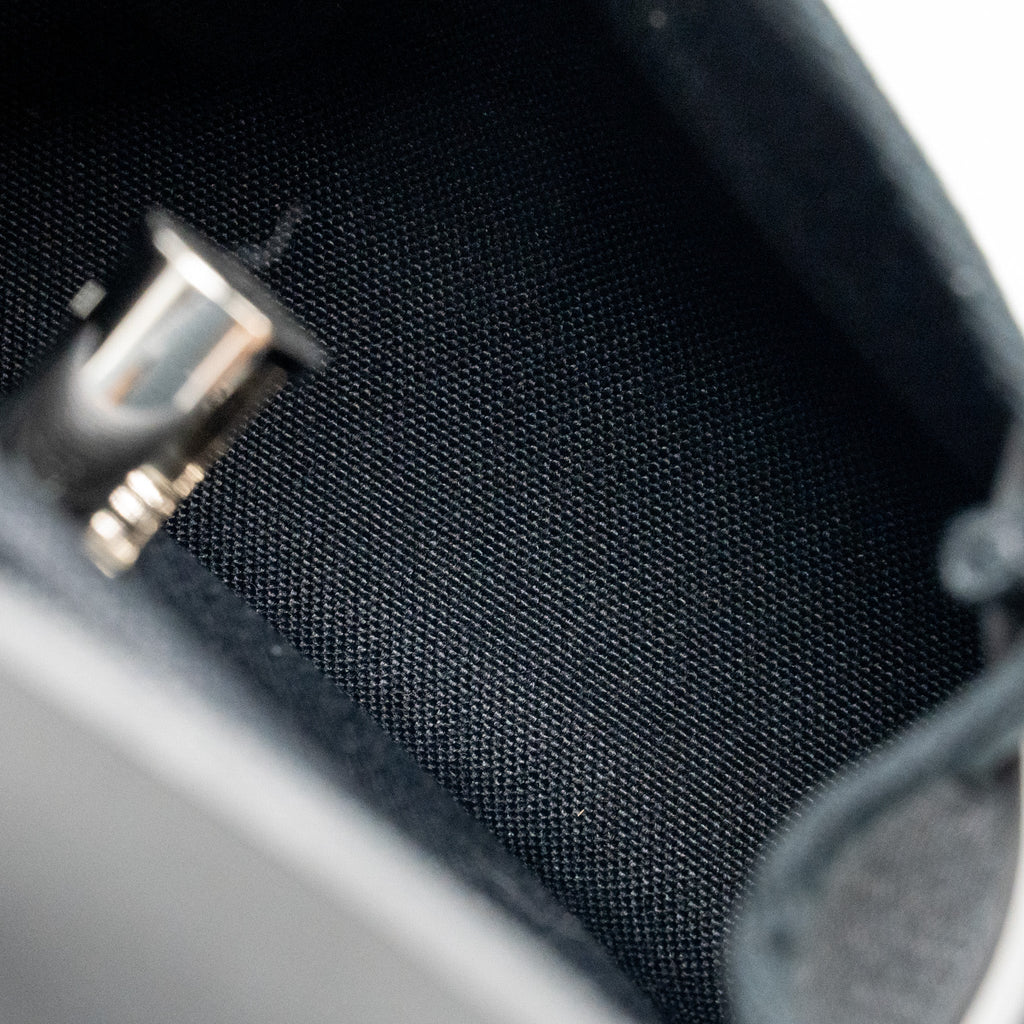 HERMES HERBAG MINI CANVAS/HUNTER LEATHER BLACK SHW