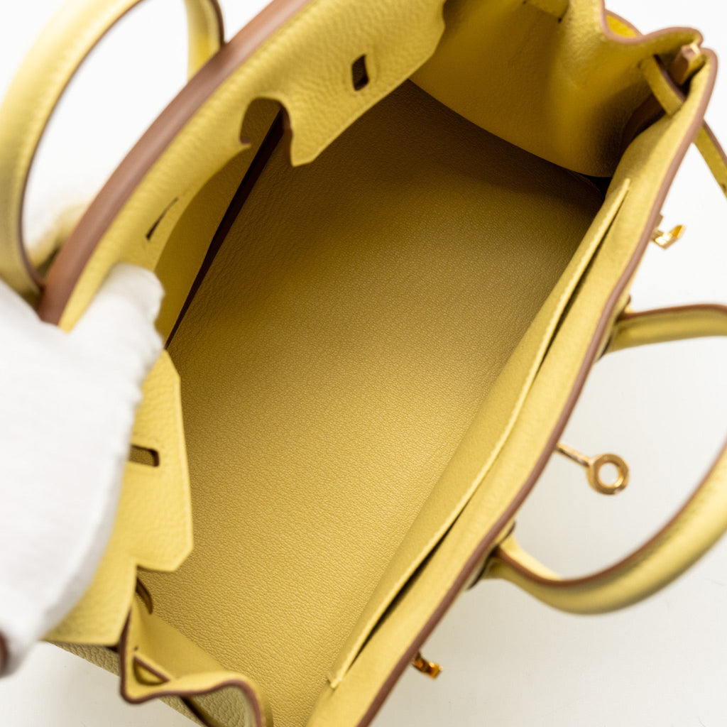 HERMES BIRKIN 25 TOGO 1Z JAUNE POUSSIN GHW