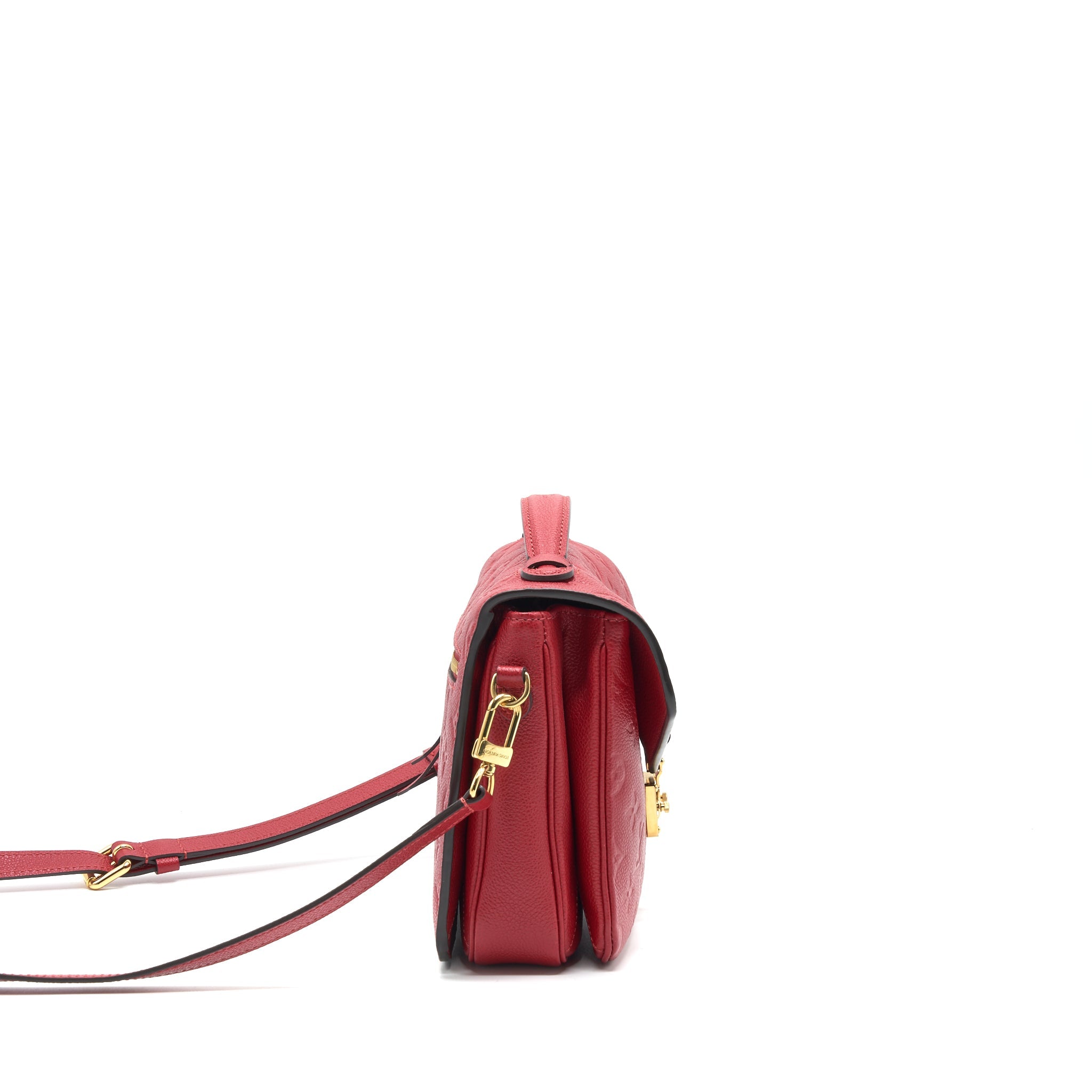 LOUIS VUITTON POCHETTE METIS LEATHER BAG RED