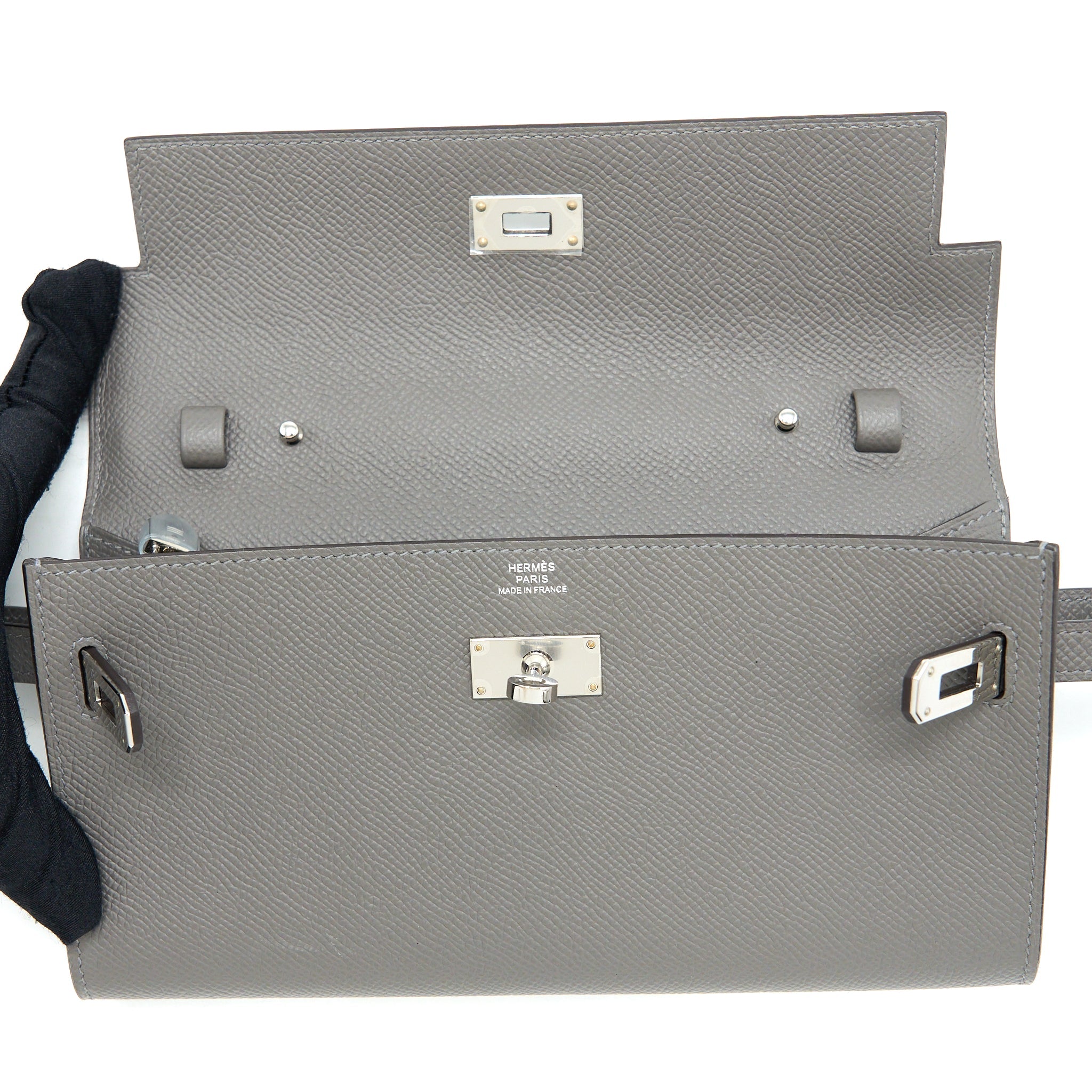 HERMES KELLY TO GO EPSOM GRIS MEYER SHW